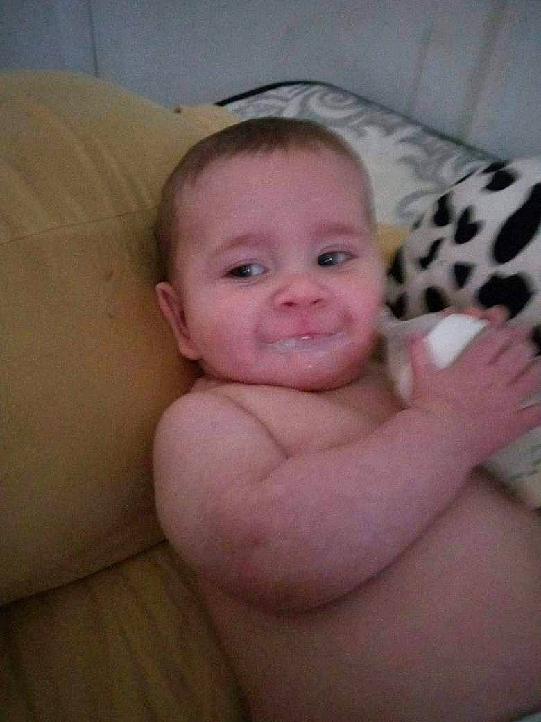 Henry joined the competition — help win amazing prizes! baby, cheek, chest, comfort, eye, eyebrow, hair, head, human_body, iris, lip, mouth, neck, nose, person, skin, smile, thumb, toddler, trunk