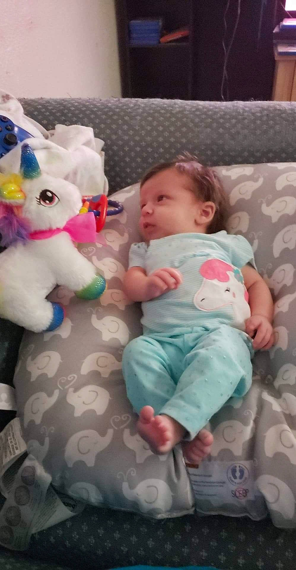 Scarlett joined the competition — help win amazing prizes! baby, baby_products, bedtime, cheek, child, comfort, furniture, person, play, product, room, skin, sleep, stuffed_toy, toddler, toy