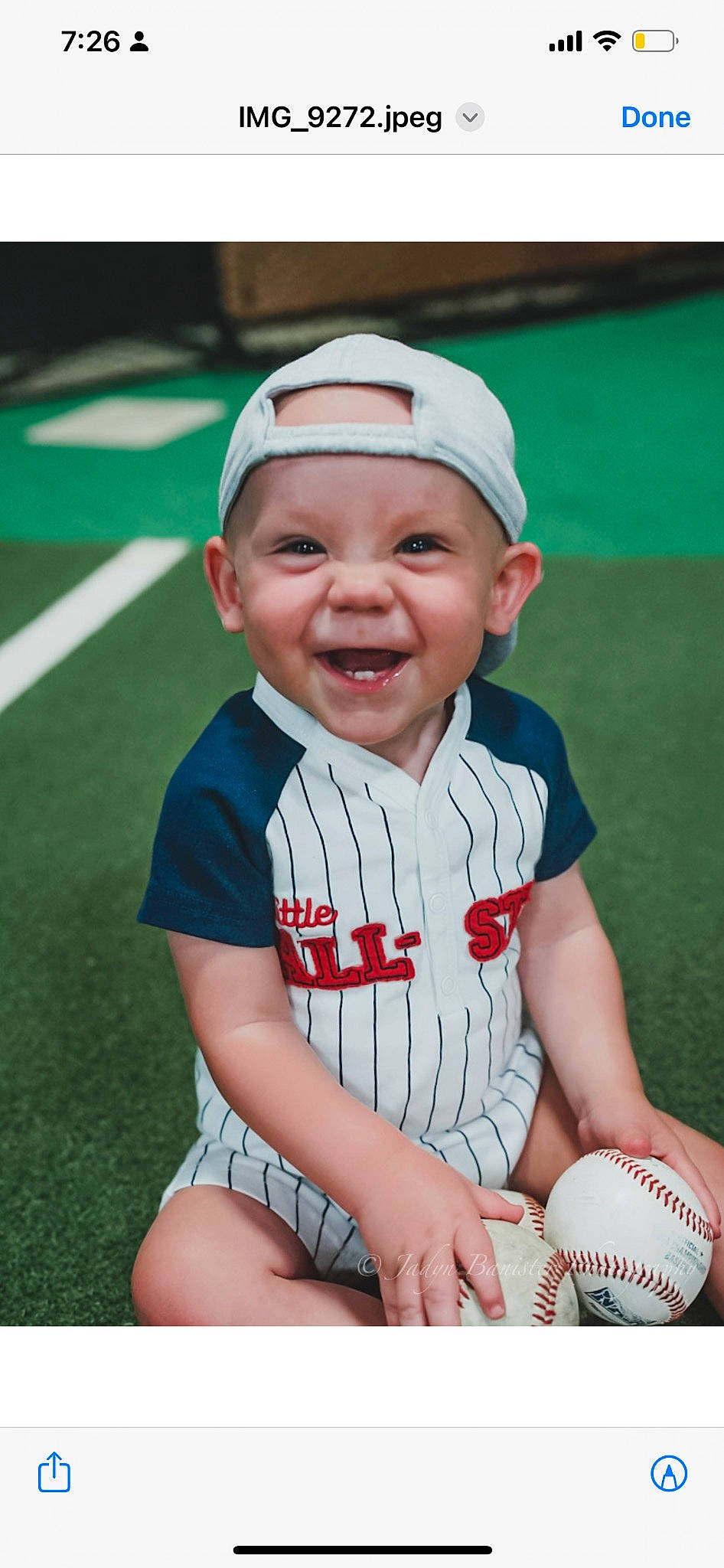 Dawson is registered to the contest to win money with this photo: ball_game, baseball, baseball_player, bat_and_ball_games, finger, gesture, glove, grass, happy, head, headwear, human_body, jersey, joy, muscle, person, player, smile, sports_equipment, sports_gear