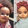 Raighlynn joined the competition — help win amazing prizes! child, baby, toddler, curly_hair, headwrap, bow, smile, portrait, outdoor, indoor, clothing, cute, face, person, infant, patterned_clothes, happy, expression, young_child, two_children