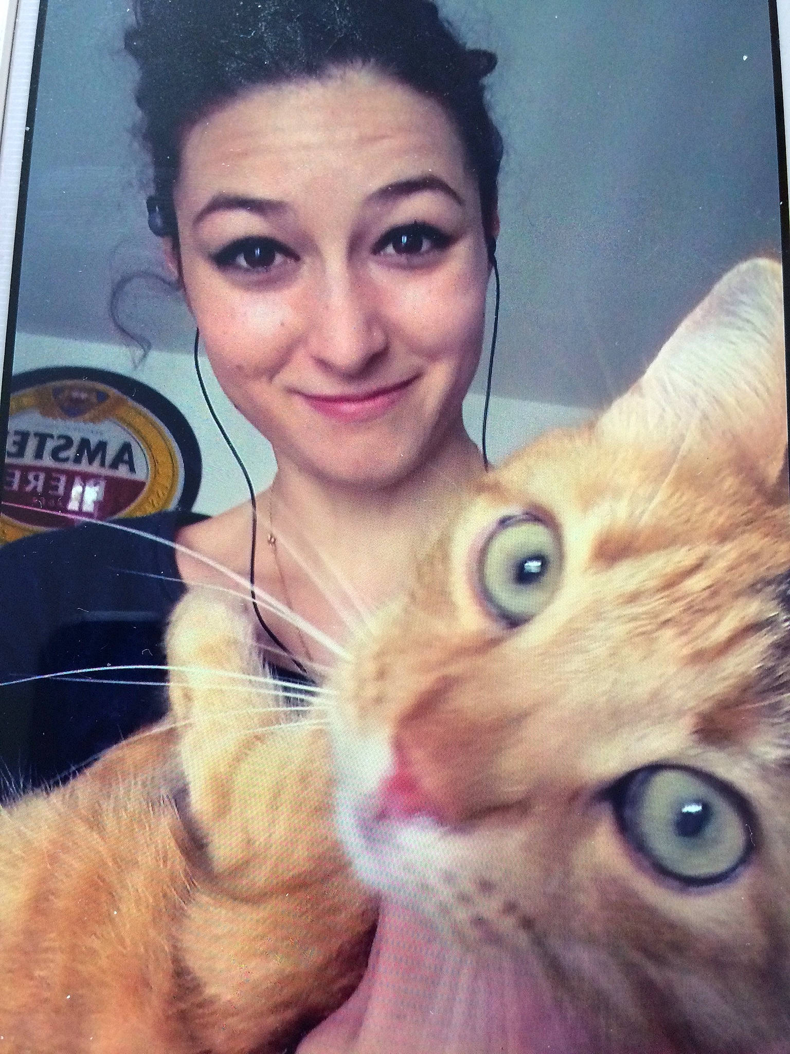 Chapo a rejoint le concours — aidez-le/la à gagner de superbes lots ! black_hair, carnivore, cat, eye, face, felidae, forehead, fur, hair, iris, kitten, long_hair, nose, photo_caption, photography, selfie, small_to_medium_sized_cats, tabby_cat, whiskers