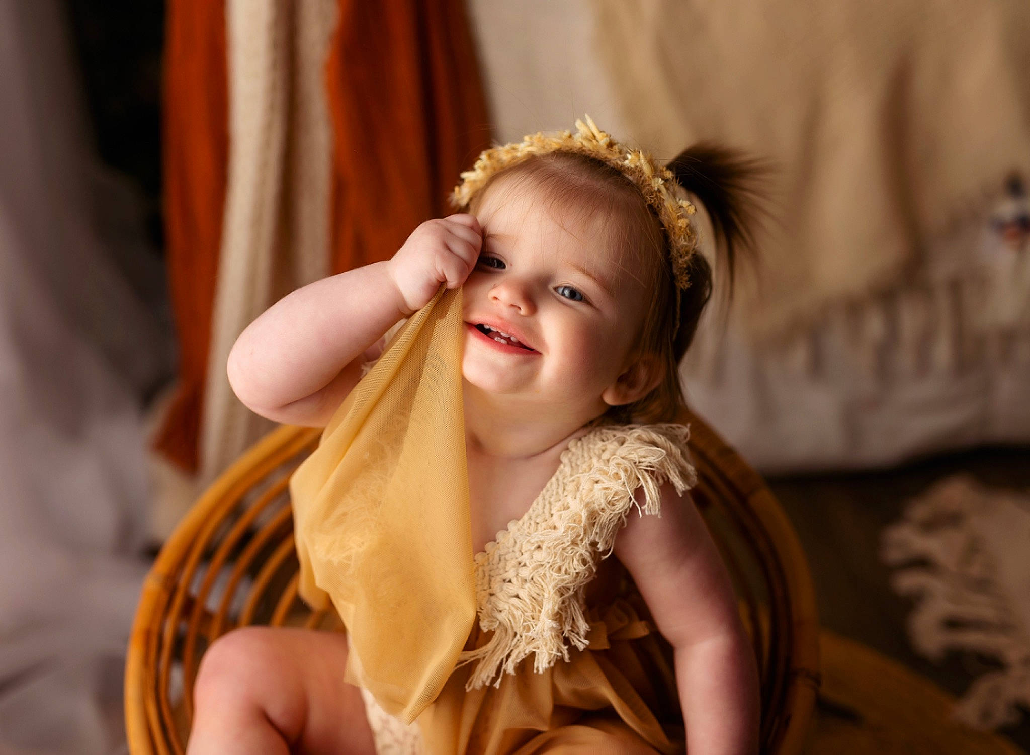 River joined the competition — help win amazing prizes! blond, brown_hair, chair, child, curtain, dress, event, eye, fashion, fashion_design, flash_photography, fun, happy, headpiece, iris, jewellery, joy, long_hair, person, skin