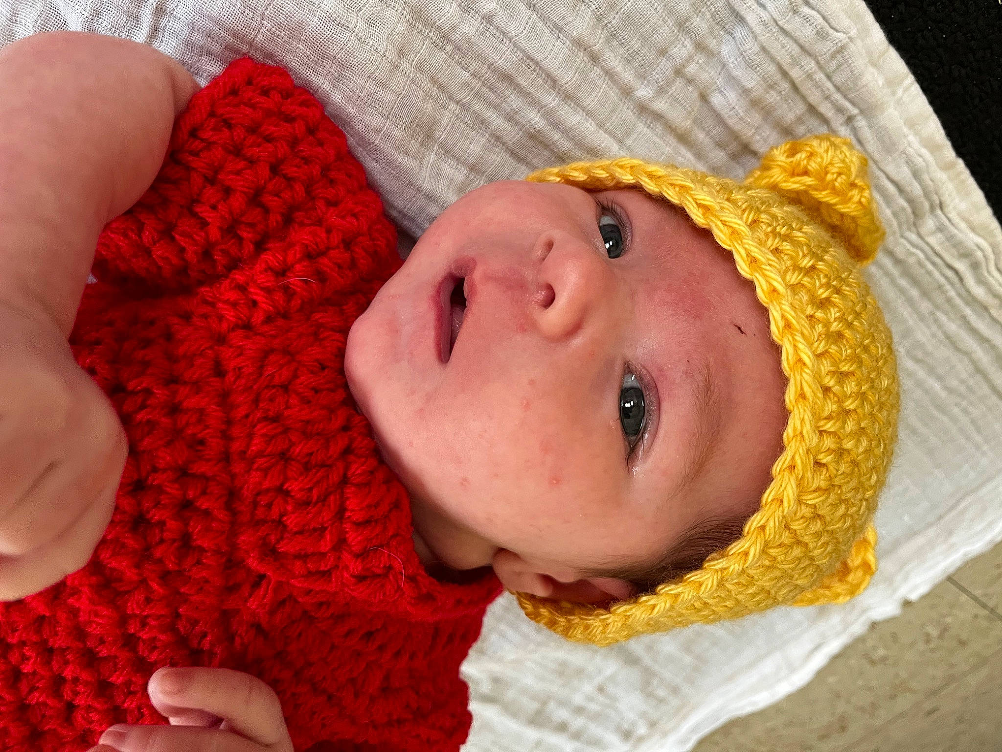 Finnley joined the competition — help win amazing prizes! baby, baby_toddler_clothing, cheek, comfort, eye, eyelash, face, finger, happy, hat, head, headwear, lip, mouth, nose, person, skin, smile, sun_hat, textile