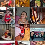 King is registered to the contest to win money with this photo: child, children, baby, indoor, smile, swing, crib, car, family, portrait, happy, playful, seated, clothing, headwear, floor, blanket, toy, person, casual