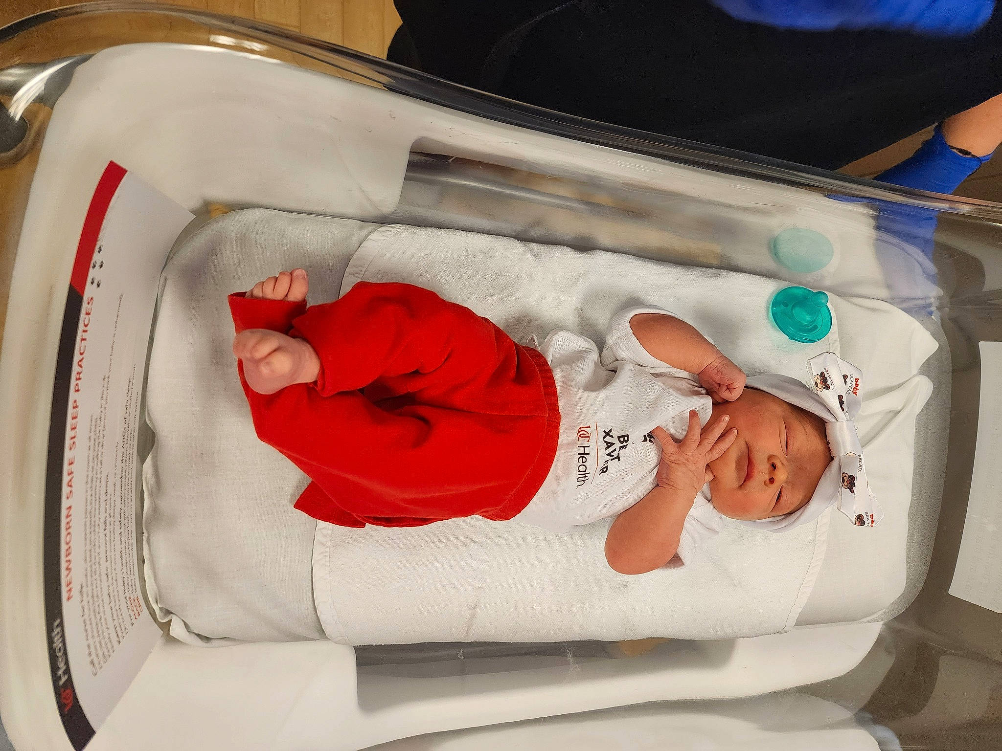 Harley is registered to the contest to win money with this photo: baby, baby_products, baby_safety, baby_sleeping, bed, carmine, child, comfort, health_care, hospital, hospital_bed, infant_bed, linens, medical, medical_equipment, person, product, room, service, toddler