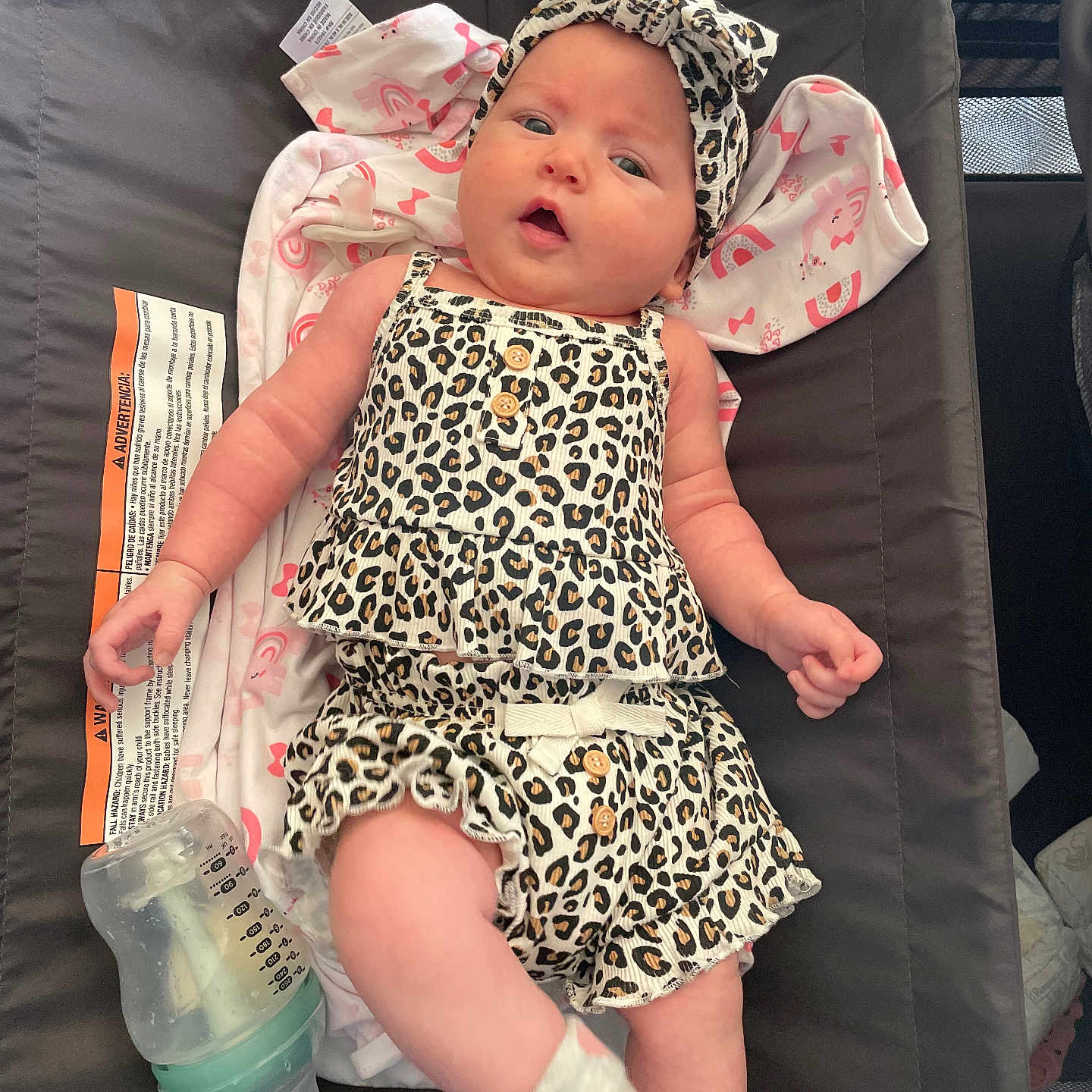 Scarlett is registered to the contest to win money with this photo: baby, bed, bonnet, bottle, cap, clothing, couch, cushion, dress, face, furniture, hat, head, homedecor, newborn, person, photography, portrait, sitting, sleeping