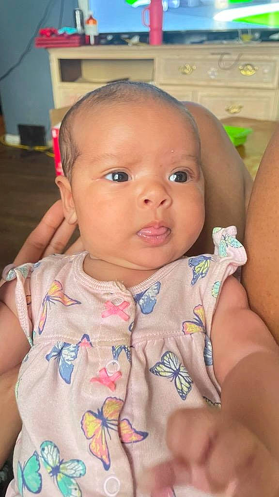 Aubriella joined the competition — help win amazing prizes! arm, baby, baby_toddler_clothing, cheek, chin, ear, eyebrow, eyelash, forehead, gesture, head, iris, lip, mammal, mouth, muscle, neck, nose, person, skin