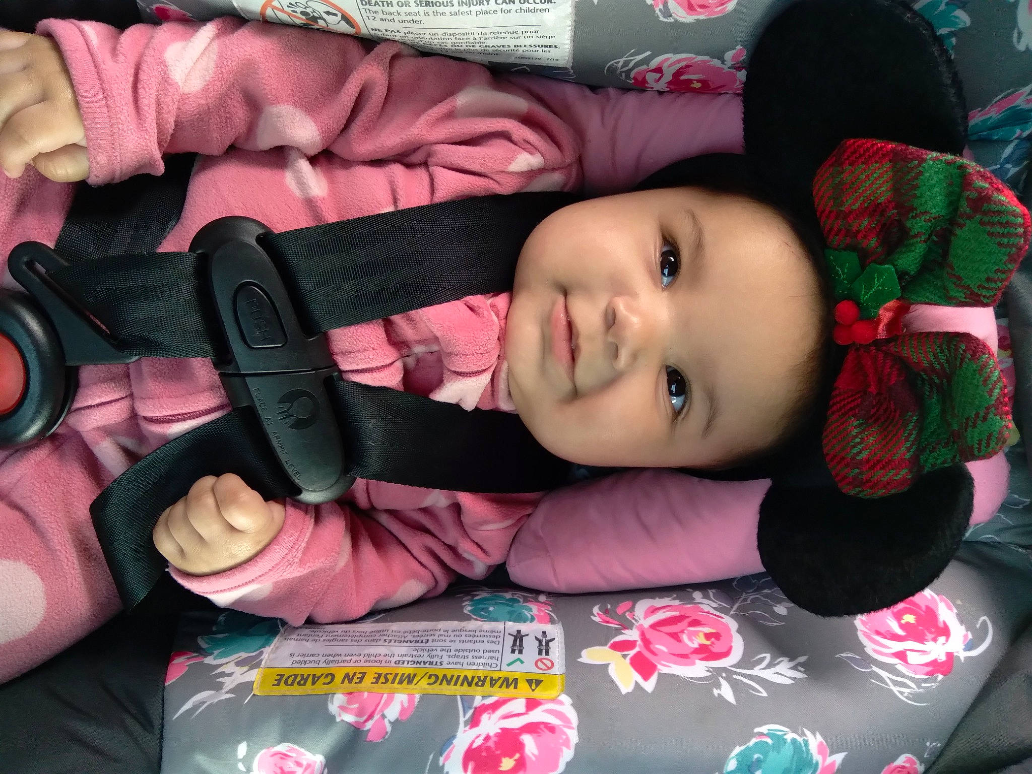 Aviannah joined the competition — help win amazing prizes! arm, baby, baby_carriage, baby_toddler_clothing, black, cheek, child, cool, eye, eyelash, head, headwear, lip, mouth, people, person, pink, product, red, skin