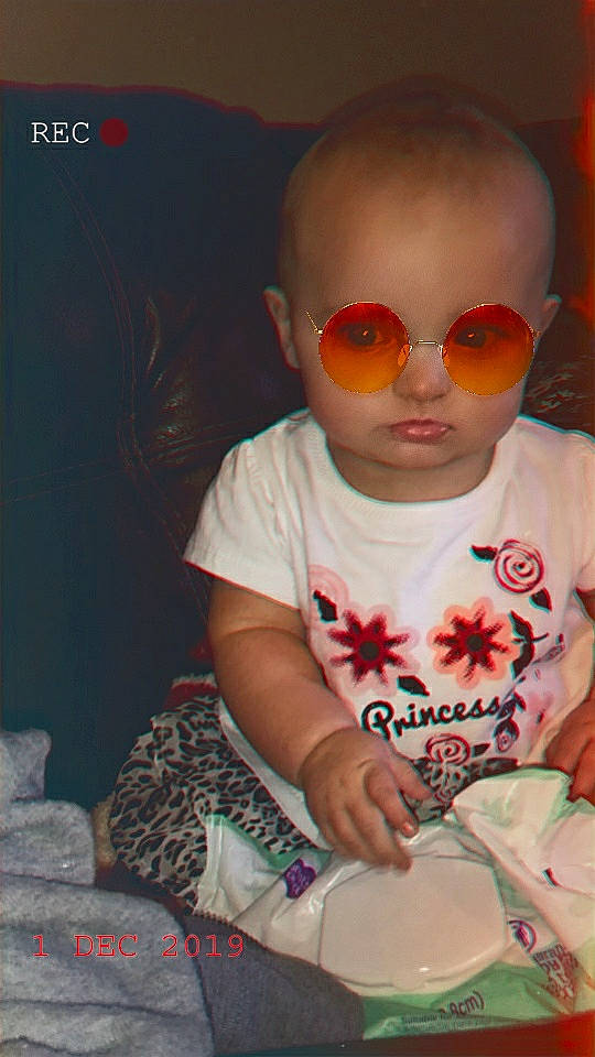 Megan joined the competition — help win amazing prizes! baby, cheek, child, chin, cool, eye, eyewear, face, forehead, fun, glasses, head, lip, mouth, nose, person, pink, skin, textile, toddler