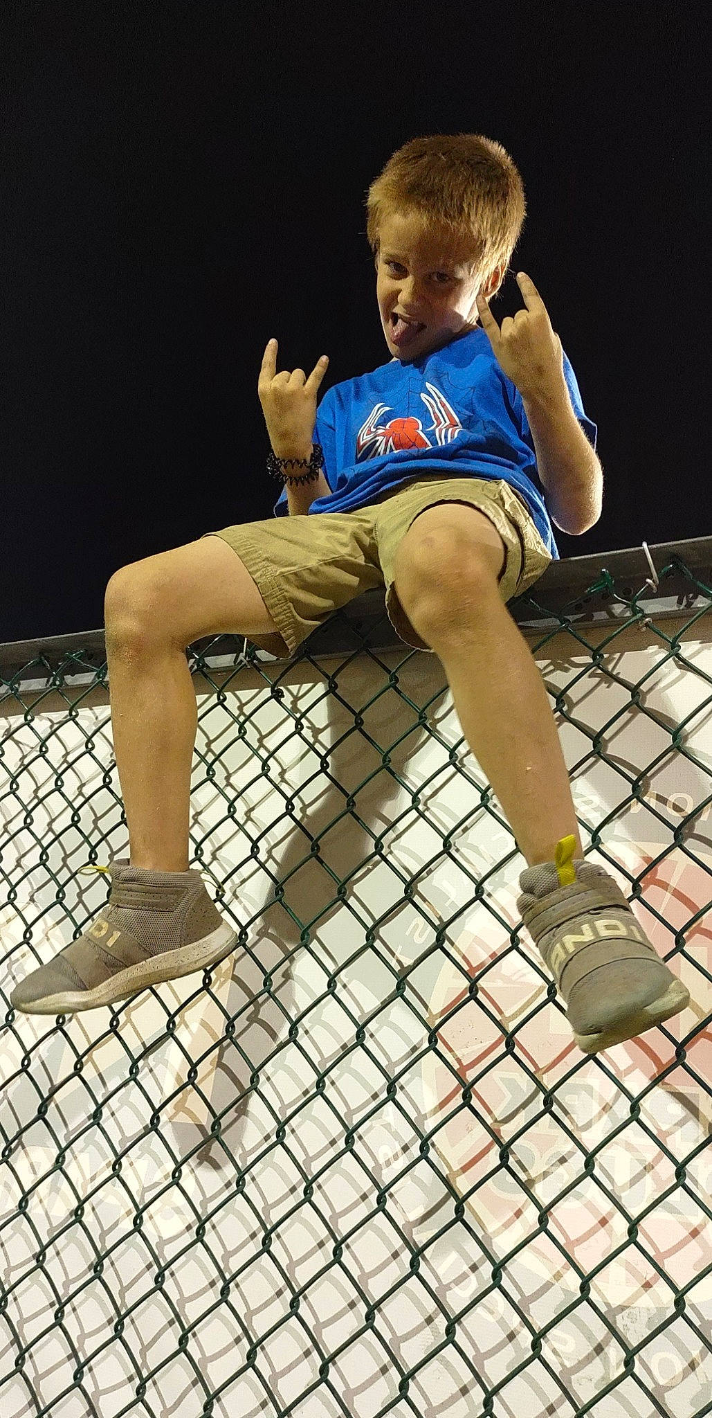 Maison joined the competition — help win amazing prizes! athlete, championship, competition_event, fun, knee, leg, leisure, mesh, person, player, playing_sports, recreation, shoe, shorts, sneakers, sports, sportswear, thigh, trampoline, trampolining