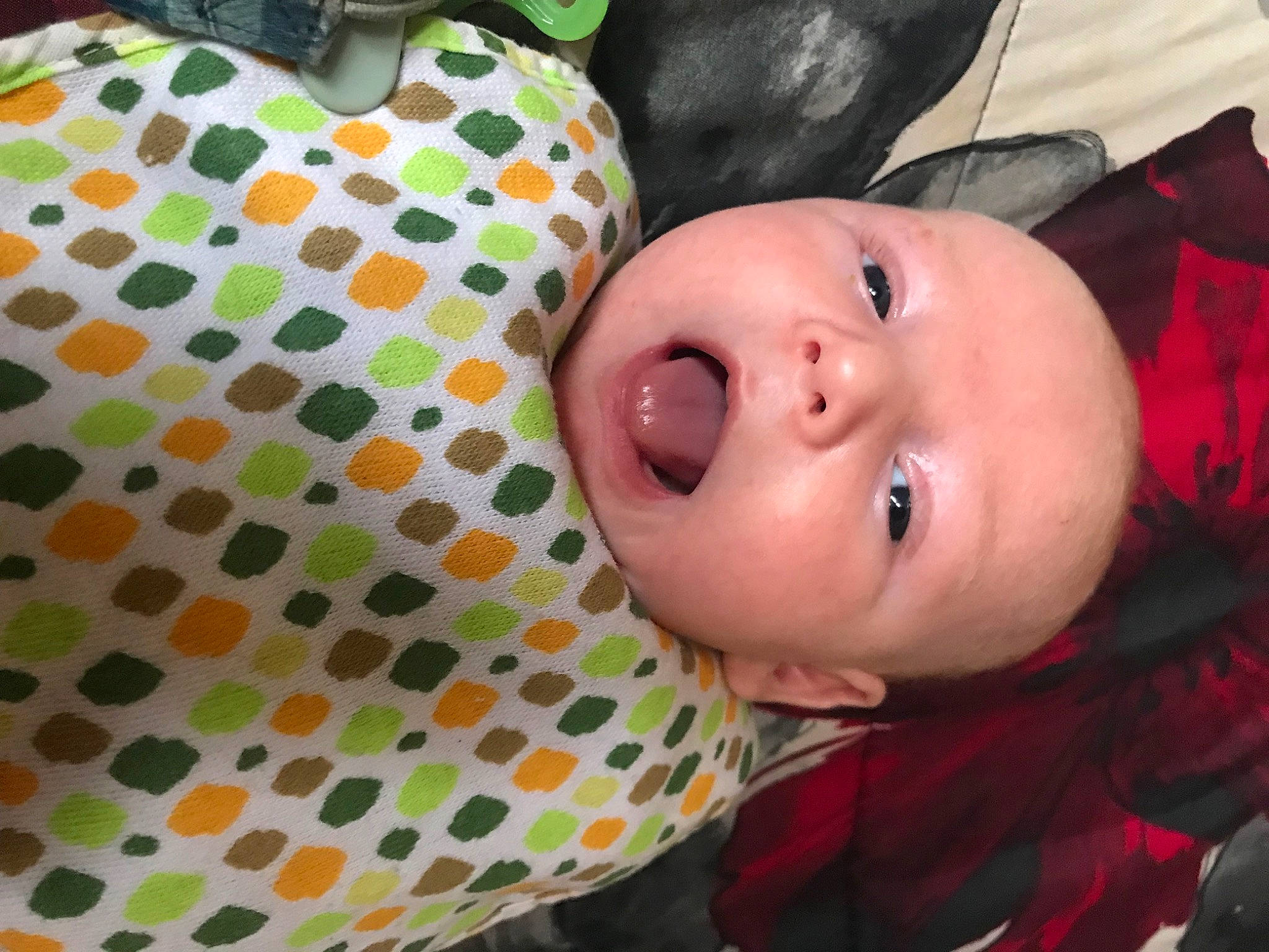 Allan joined the competition — help win amazing prizes! baby, baby_products, baby_toddler_clothing, cheek, child, circle, comfort, facial_expression, fun, linens, nose, pattern, person, plant, textile, toddler, tree
