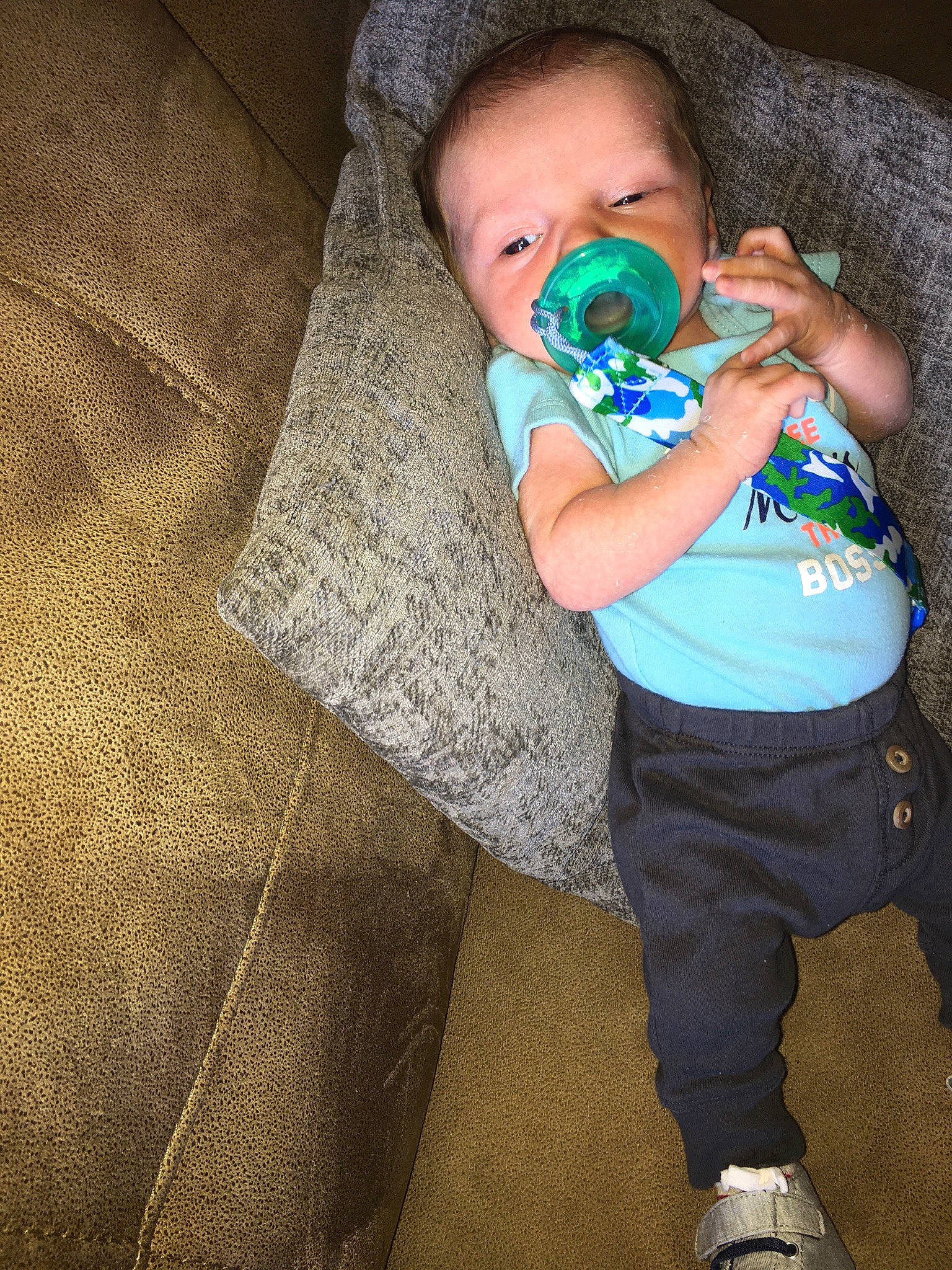 Hunter joined the competition — help win amazing prizes! baby, child, eye, fun, green, leg, person, play, sitting, skin, smile, toddler