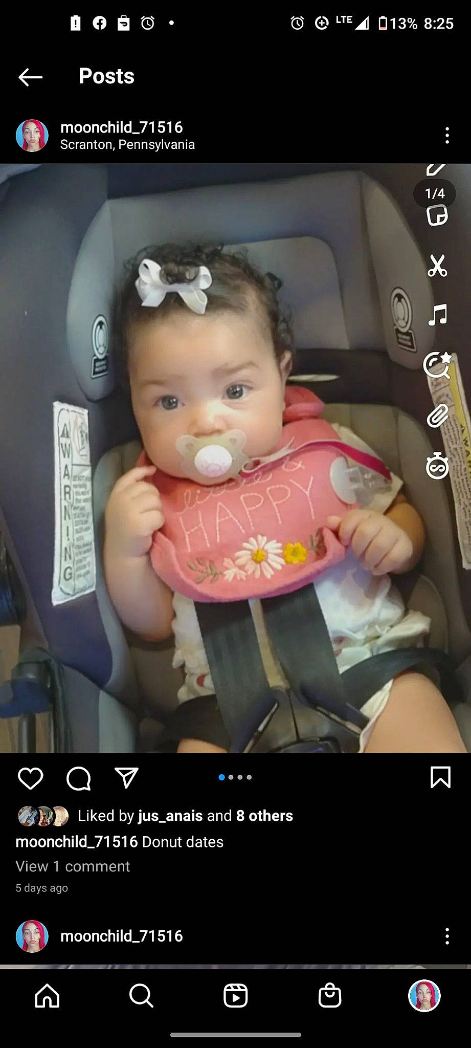 Genevieve is registered to the contest to win money with this photo: baby, baby_products, baby_toddler_clothing, car_seat, cheek, doll, electronic_device, eyelash, finger, flash_photography, font, happy, person, photo_caption, pink, product, screenshot, skin, technology, toddler