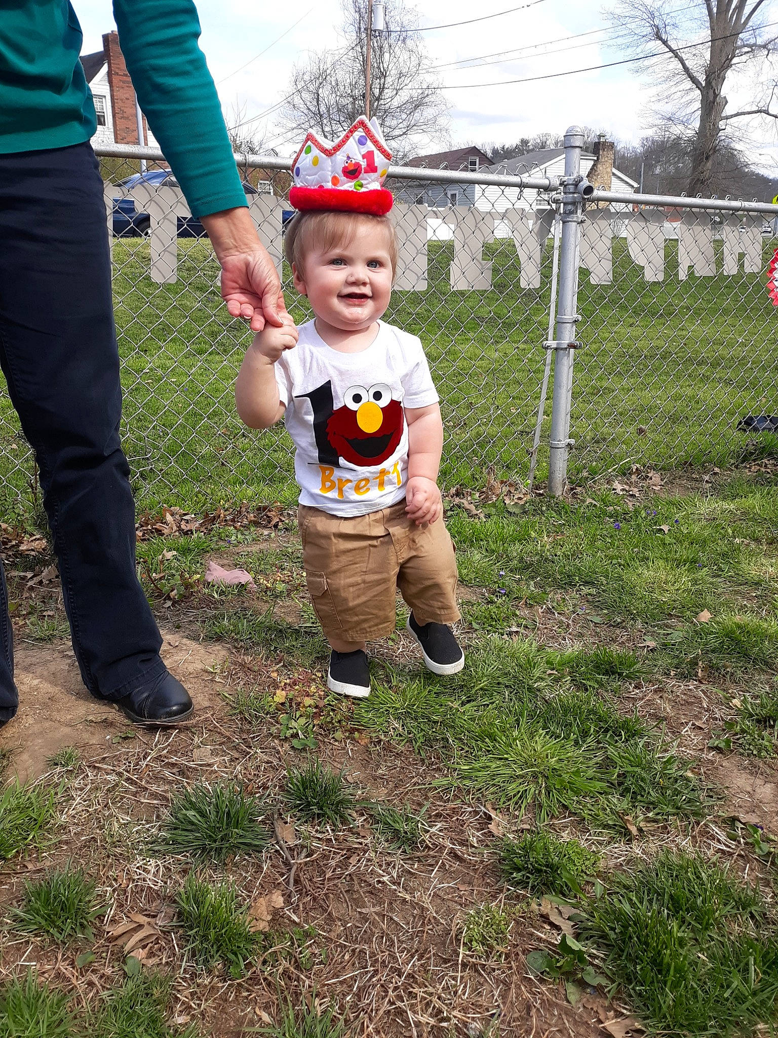 Brett joined the competition — help win amazing prizes! child, fun, grass, joy, person, plant, play, smile, soil, toddler, tree