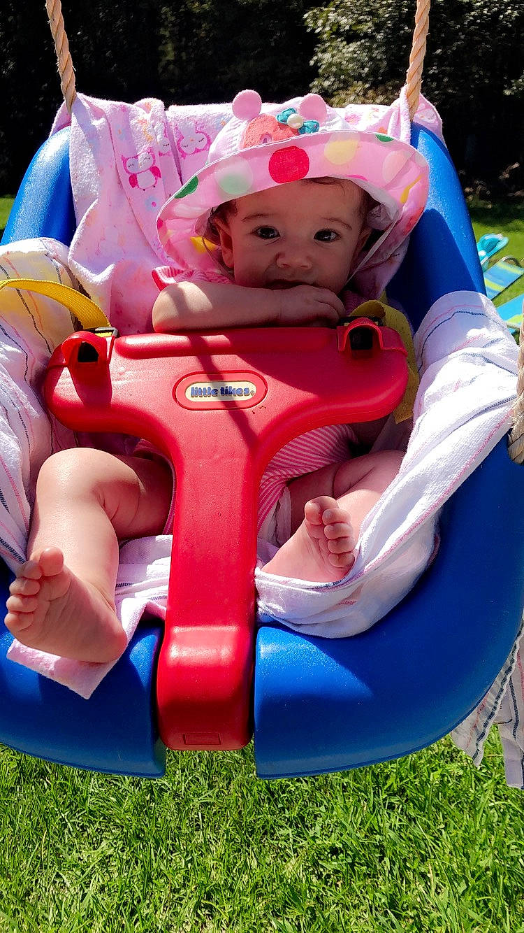 Annalynn joined the competition — help win amazing prizes! baby, baby_products, baby_toys, child, fun, games, headwear, inflatable, leisure, outdoor_play_equipment, person, play, product, recreation, swing, toddler, toy