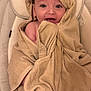 baby, child, towel, bear_hood, smiling, cute, infant, wrapped, cozy, seat, cushion, happy, portrait, indoors, skin, face, head, expression, adorable, young