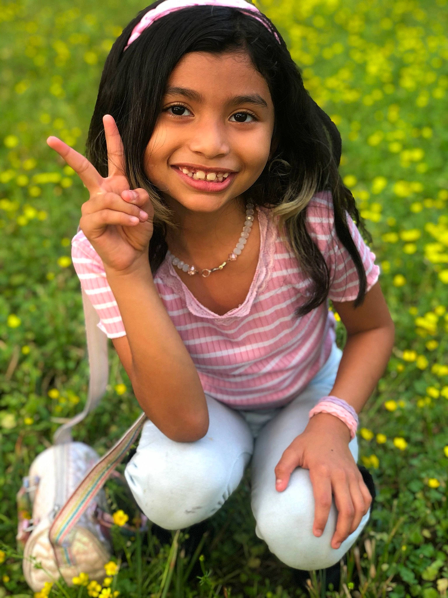 Valerie Ariana joined the competition — help win amazing prizes! clothing, dress, face, facial_expression, finger, flower, fun, grass, hair, hairstyle, hand, happy, head, joy, nature, people_in_nature, person, photograph, plant, skin