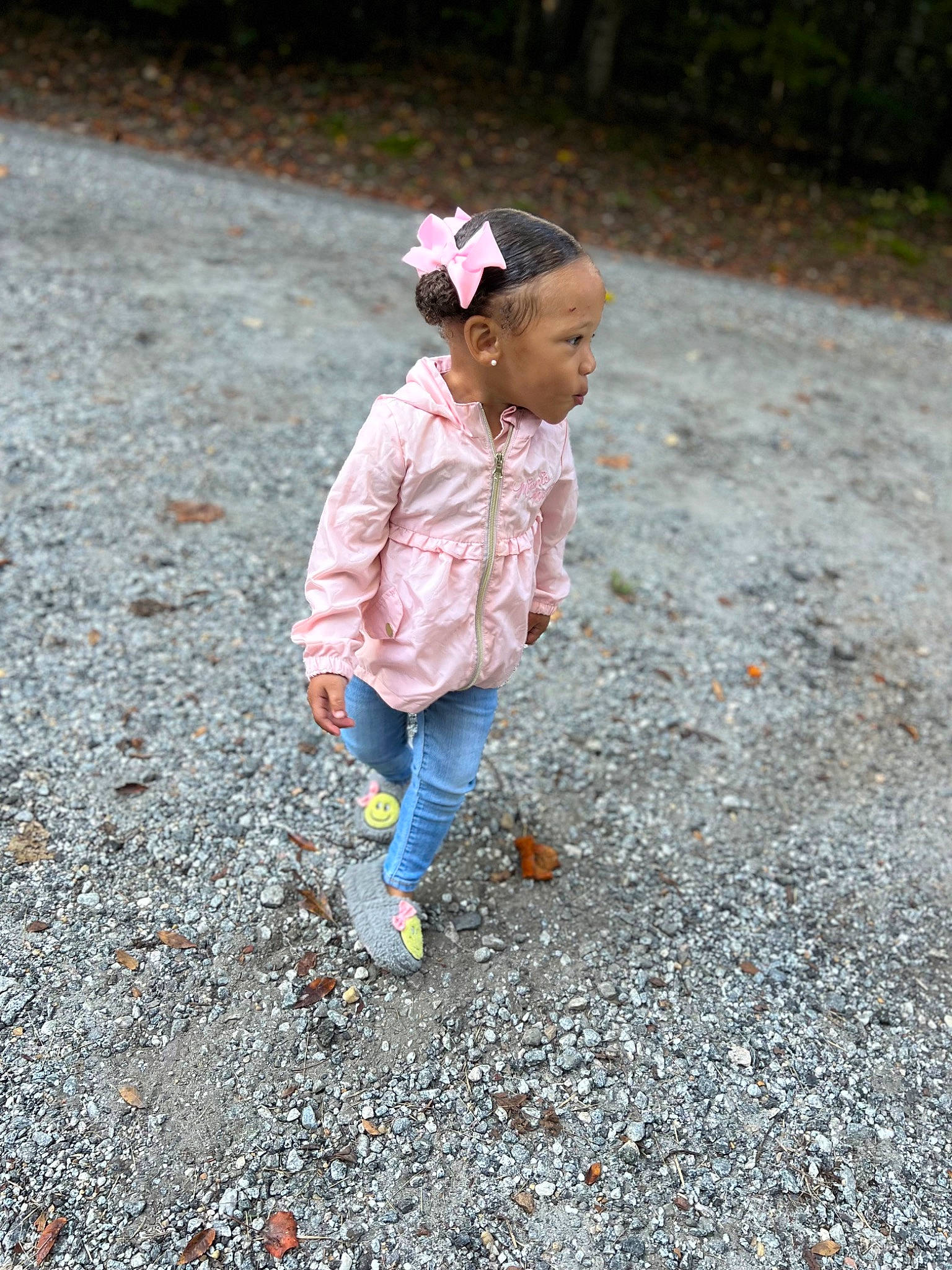 Hailey joined the competition — help win amazing prizes! asphalt, baby_toddler_clothing, child, fun, grass, head, human_body, landscape, leaf, leisure, natural_environment, people_in_nature, person, plant, road, road_surface, soil, standing, tints_and_shades, toddler