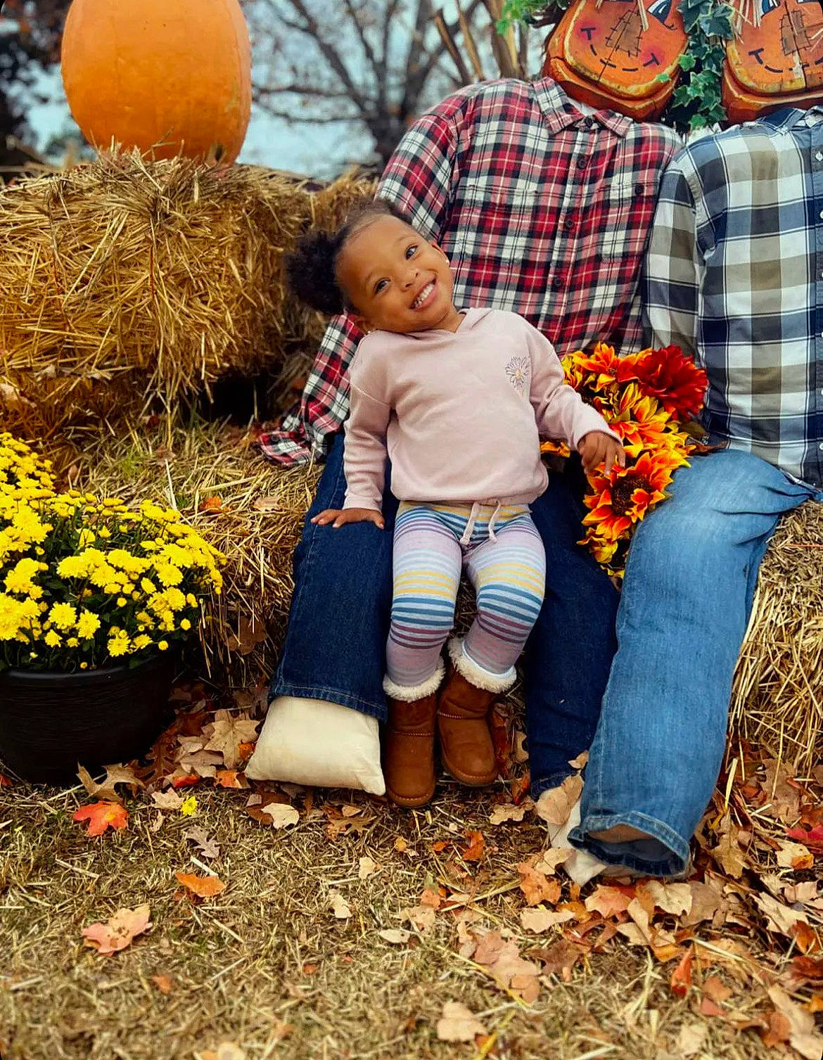 Hailey joined the competition — help win amazing prizes! calabaza, cucurbita, flowerpot, grass, happy, hat, jeans, joy, leg, natural_foods, orange, people, people_in_nature, person, photograph, plaid, plant, pumpkin, tartan, trousers