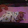 Delaney is registered to the contest to win money with this photo: baby, baby_hat, baby_mittens, bed, blanket, brown, child, comfort, cozy, crib, cute, infant, infant_clothing, pink, plush_toy, resting, sleep, sleeping, soft_toy, toy