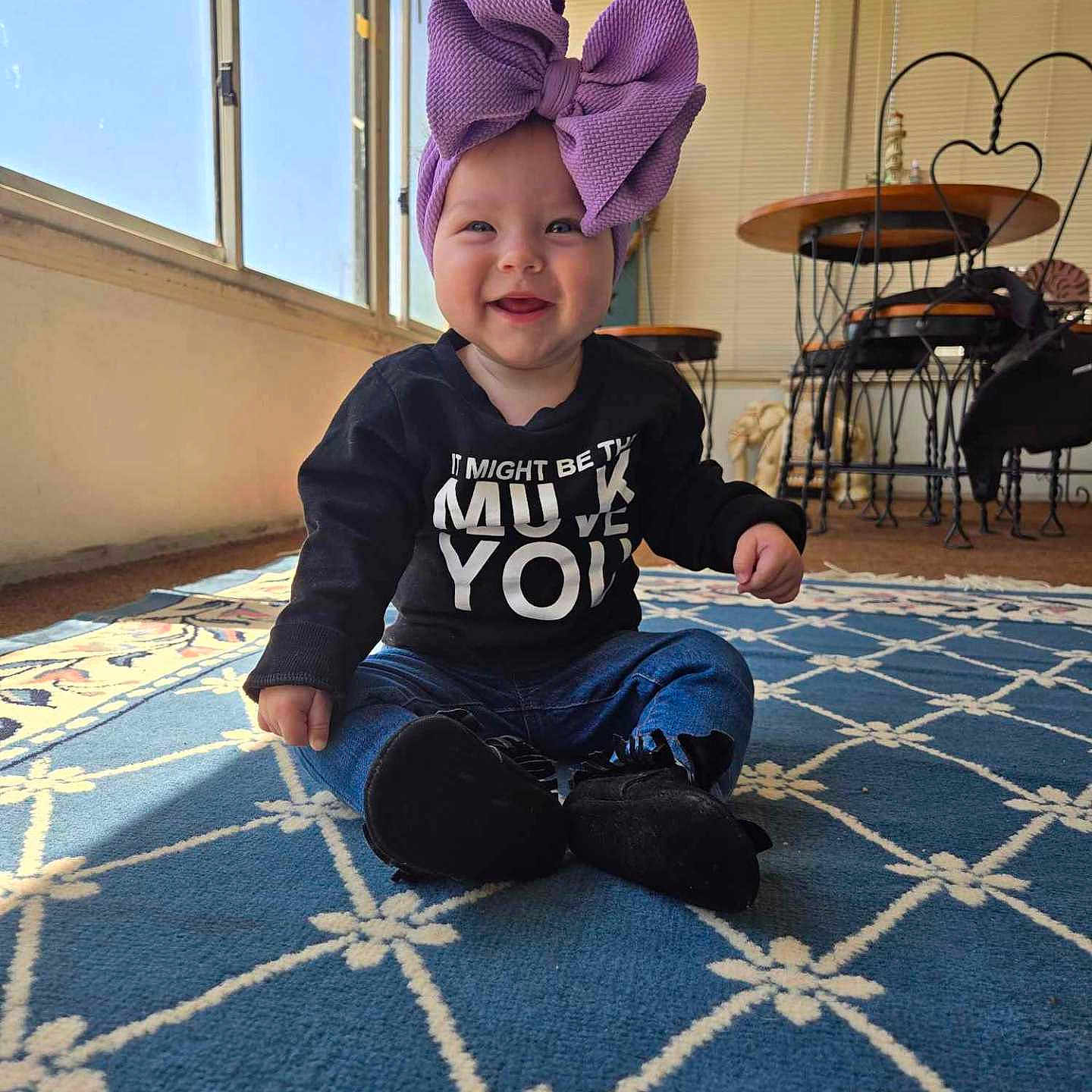 Blaykelyn is registered to the contest to win money with this photo: architecture, boy, building, child, clothing, costume, diningtable, face, furniture, hat, head, homedecor, jeans, male, pants, person, photography, portrait, sitting, table