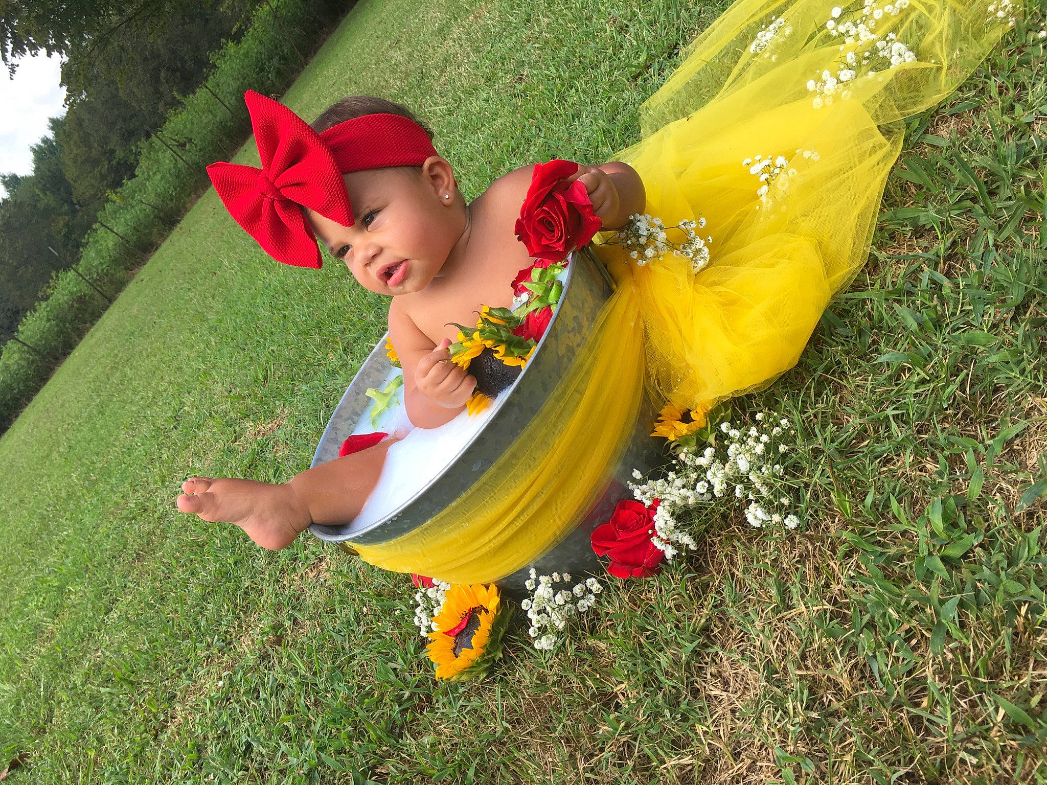 Jupiter joined the competition — help win amazing prizes! child, costume, dress, fawn, fictional_character, flower, fun, grass, headwear, lawn, leaf, meadow, person, photography, plant, play, smile, yellow