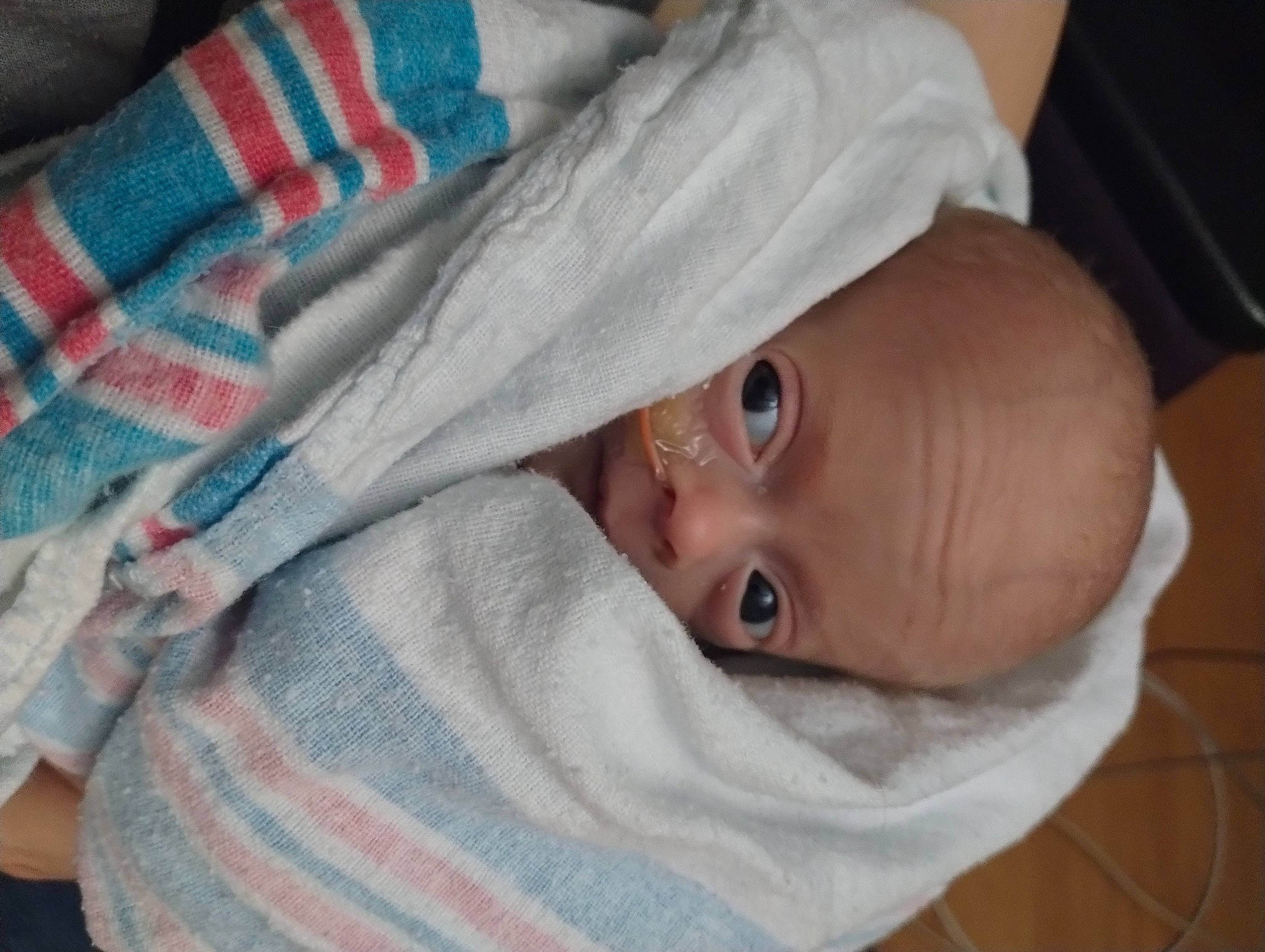 Bentley joined the competition — help win amazing prizes! baby, baby_toddler_clothing, cheek, child, comfort, electric_blue, eye, face, hat, linens, nose, pattern, person, skin, sleeve, toddler