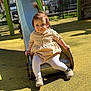 Amélie participe au concours pour gagner de l'argent avec cette photo : toddler, child, slide, playground, outdoor, sunlight, shadow, dress, polka_dot, white_tights, shoes, cute, young_child, play, fun, park, hair_tie, smile, sitting, daylight