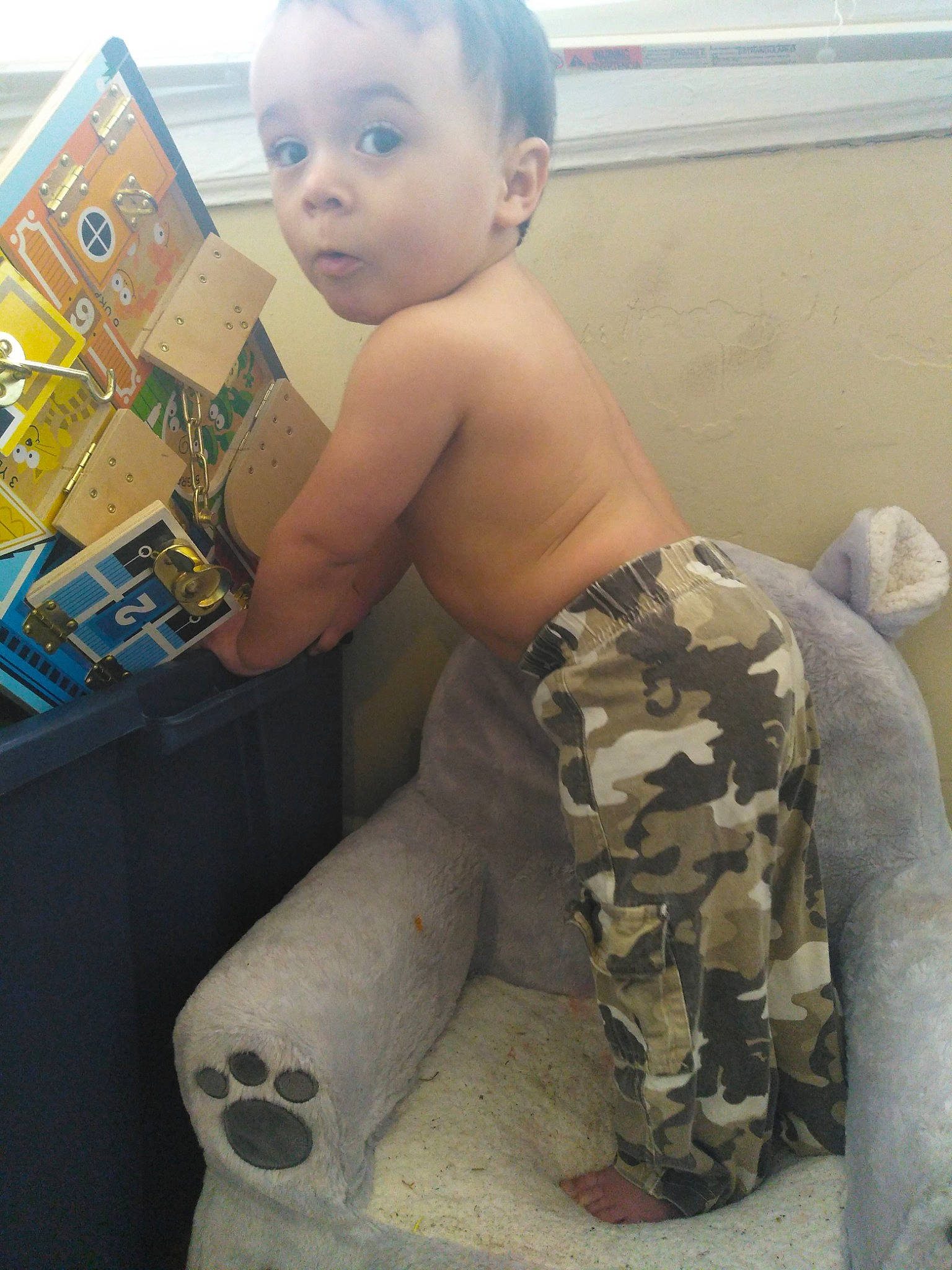 Scotty joined the competition — help win amazing prizes! arm, baby, child, leg, person, surprise, toddler