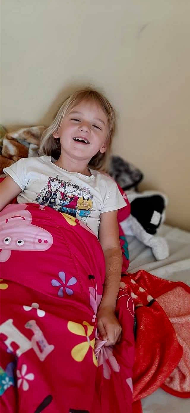 Jamie joined the competition — help win amazing prizes! baby_toddler_clothing, blond, cheek, child, comfort, dress, eye, fun, hairstyle, happy, human_body, joy, magenta, neck, person, pink, red, skin, sleeve, smile