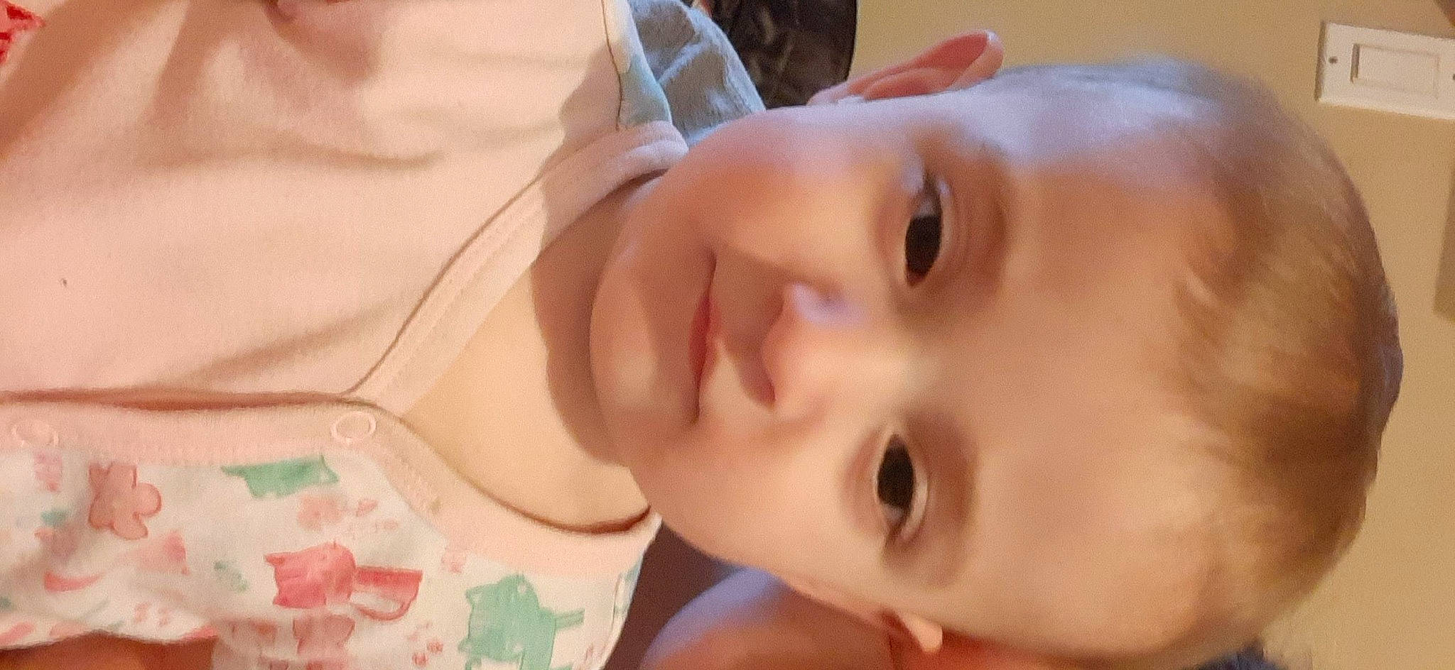 Robynn is registered to the contest to win money with this photo: baby, baby_toddler_clothing, cheek, child, chin, ear, eyebrow, eyelash, finger, forehead, fun, happy, iris, lip, mouth, neck, nose, person, skin, smile