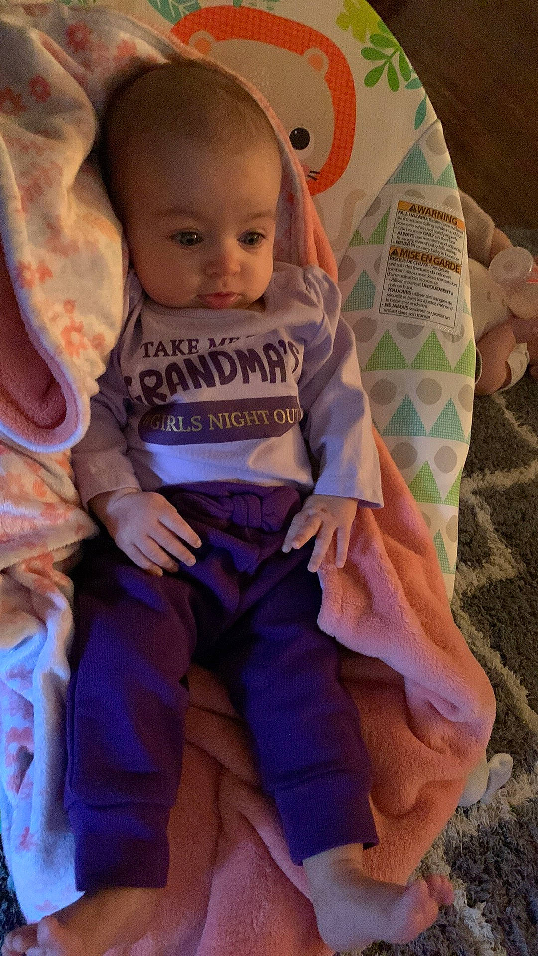 Victoria is registered to the contest to win money with this photo: baby, baby_toddler_clothing, cheek, child, comfort, cool, eye, face, finger, happy, head, iris, linens, person, pink, skin, sleeve, smile, t_shirt, textile