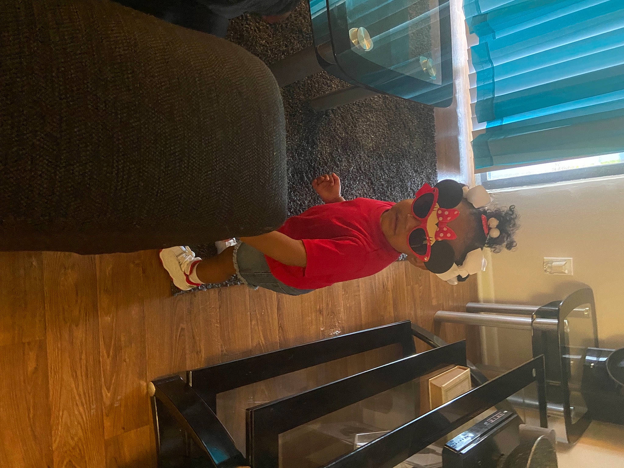 Ava joined the competition — help win amazing prizes! ceiling, comfort, flooring, fun, glass, hardwood, headwear, house, human_leg, machine, person, room, sportswear, stairs, wood