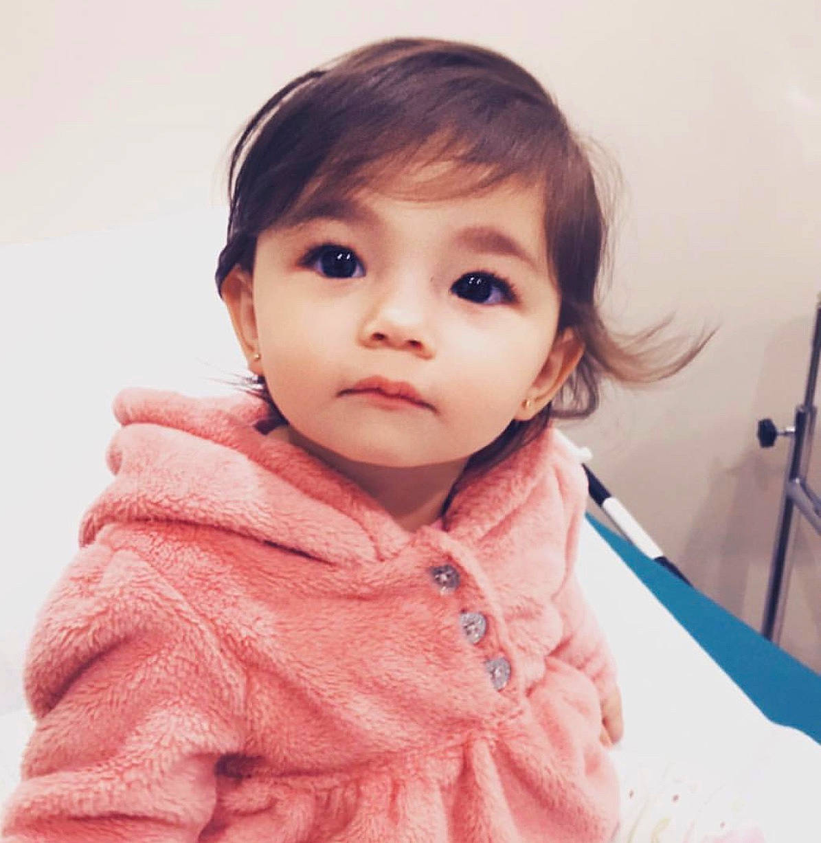 Giuliana is registered to the contest to win money with this photo: baby, beauty, cheek, child, child_model, chin, eye, face, forehead, hair, hairstyle, head, lip, neck, nose, outerwear, person, pink, skin, smile