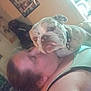 Chloe Marie joined the competition — help win amazing prizes! person, dog, bulldog, kiss, affection, indoor, home, love, pet, closeup, casual, portrait, animal, face, collar, human, friendship, cuddle, companion, relaxation