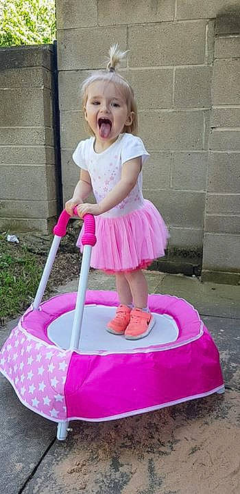 Emma Grace Robinson is registered to the contest to win money with this photo: anger, child, human_positions, outdoor_play_equipment, pink, play, sitting, toddler