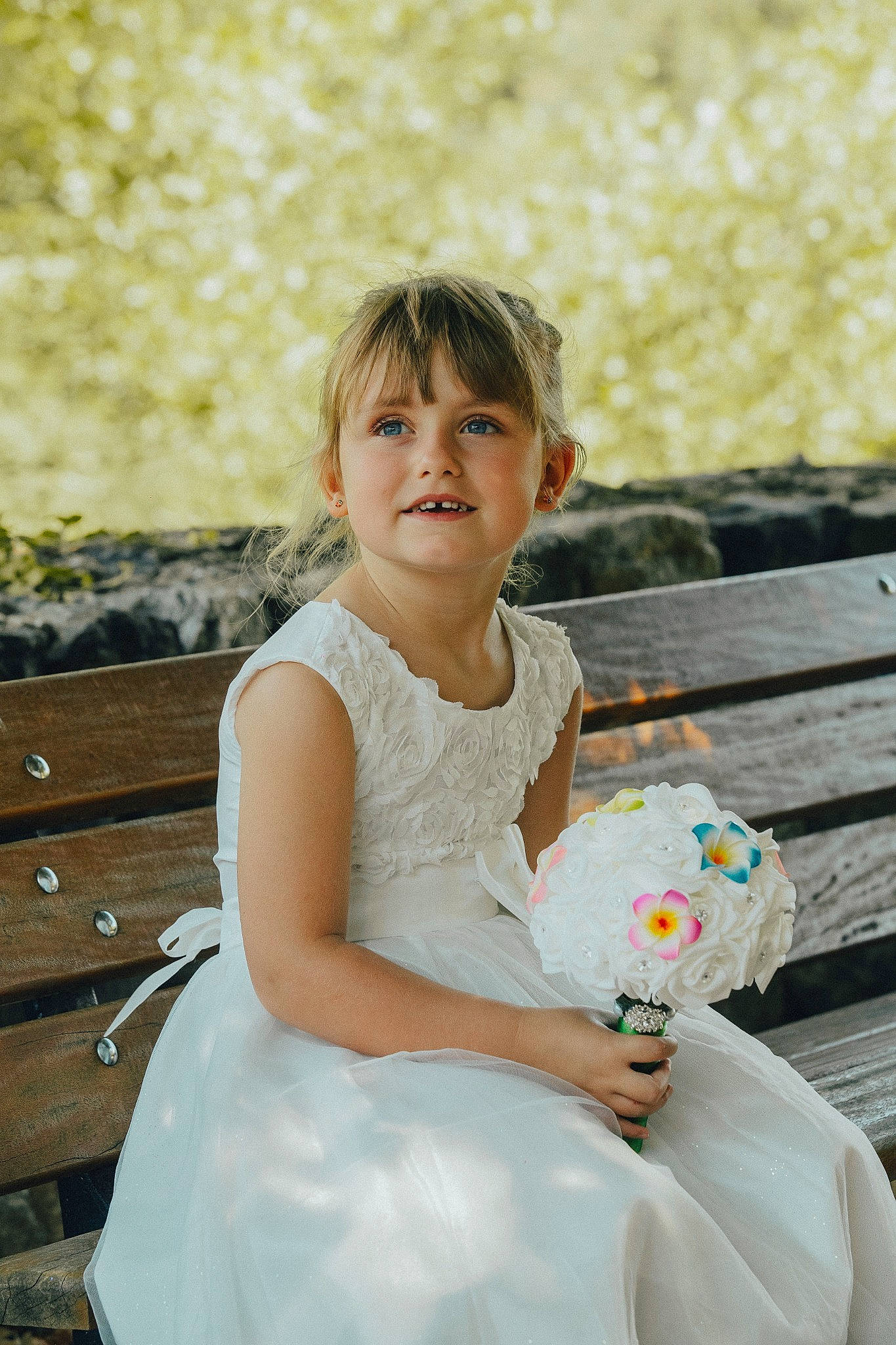 Joyce participe au concours pour gagner de l'argent avec cette photo : beauty, brown_hair, child, day_dress, dress, event, flash_photography, formal_wear, fun, grass, hand, happy, people_in_nature, person, sitting, skin, smile, stuffed_toy, teddy_bear, toddler
