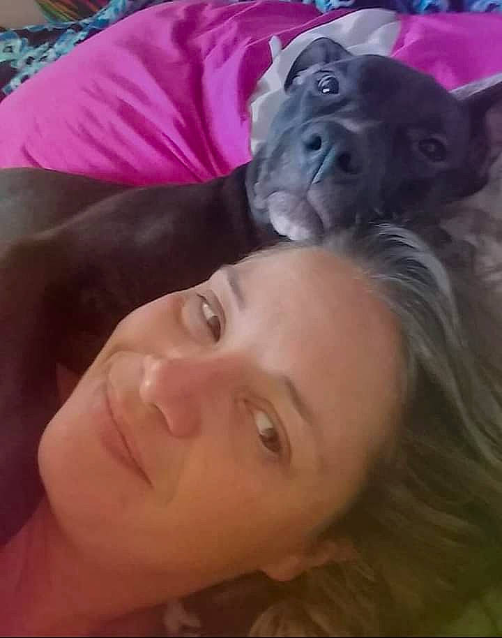 Bonnie joined the competition — help win amazing prizes! chest, child, companion_dog, dog, dog_breed, ear, fashion_accessory, flesh, fun, fur, happy, love, magenta, nap, nose, pink, purple, selfie, sleep, smile