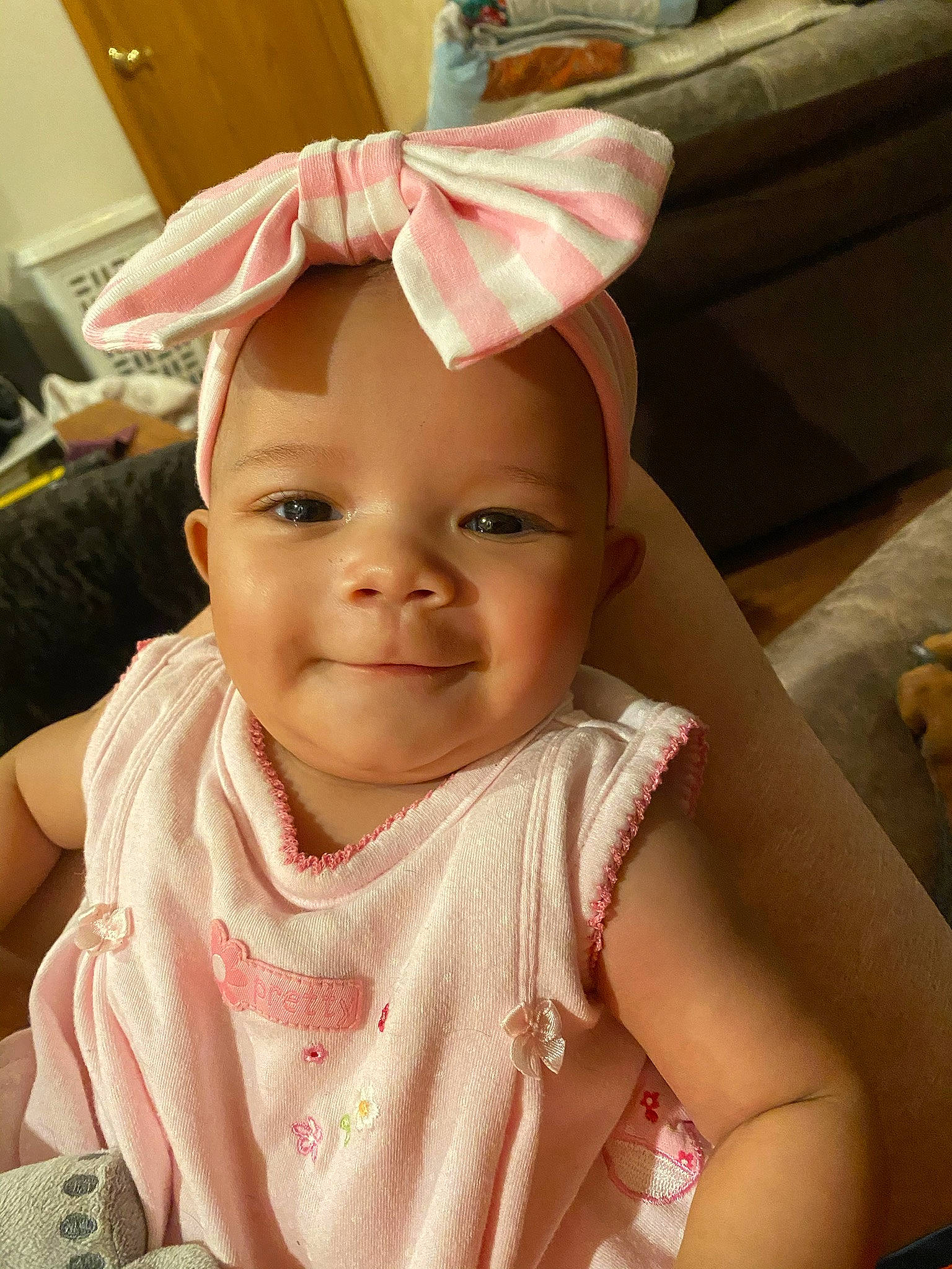 Winry joined the competition — help win amazing prizes! baby, bonnet, cheek, child, ear, eye, face, fashion_accessory, hat, head, headgear, headwear, joy, lip, person, pink, skin, smile, toddler