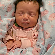 Kayelani joined the competition — help win amazing prizes! baby, sleeping, blanket, floral, pink, soft, cute, infant, newborn, peaceful, hands, clothing, closeup, face, portrait, cozy, warm, resting, child, wrapped