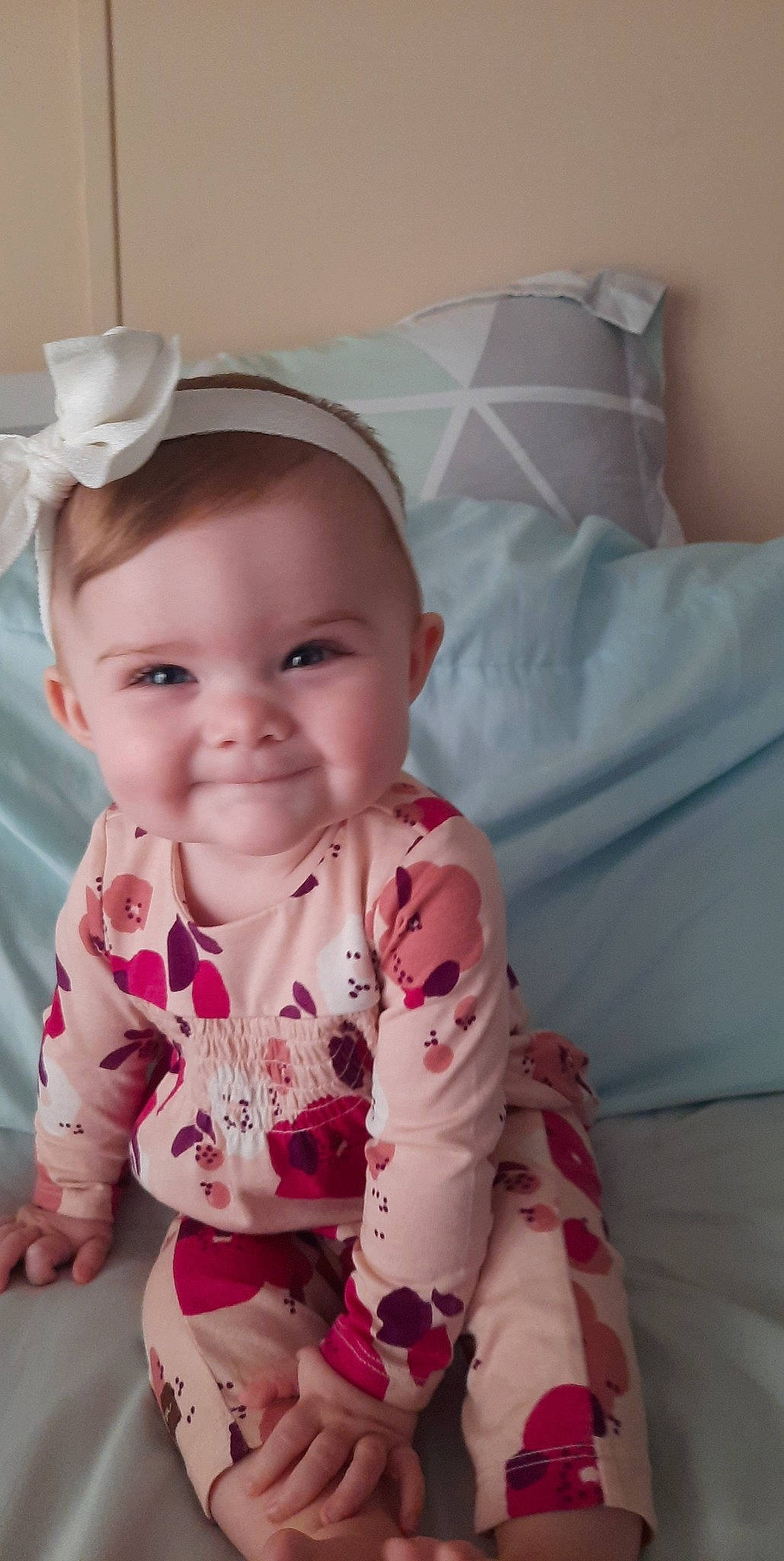 Maisyn joined the competition — help win amazing prizes! baby, baby_products, baby_toddler_clothing, cap, cheek, child, comfort, eye, eyebrow, fashion_accessory, happy, iris, joy, linens, lip, person, pink, skin, sleeve, smile