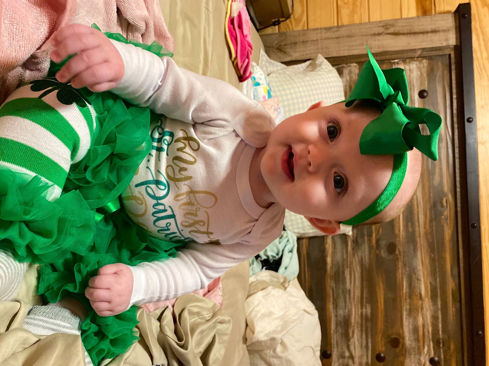 Leighton is registered to the contest to win money with this photo: baby, baby_toddler_clothing, child, christmas_eve, costume, event, fictional_character, fun, grass, green, hand, happy, headwear, holiday, leisure, mammal, person, smile, toddler, toy