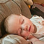 baby, sleeping, couch, infant, onesie, face, peaceful, child, home, rest, skin, eyelashes, soft, cozy, closeup, person, indoor, cute, relaxing, comfort