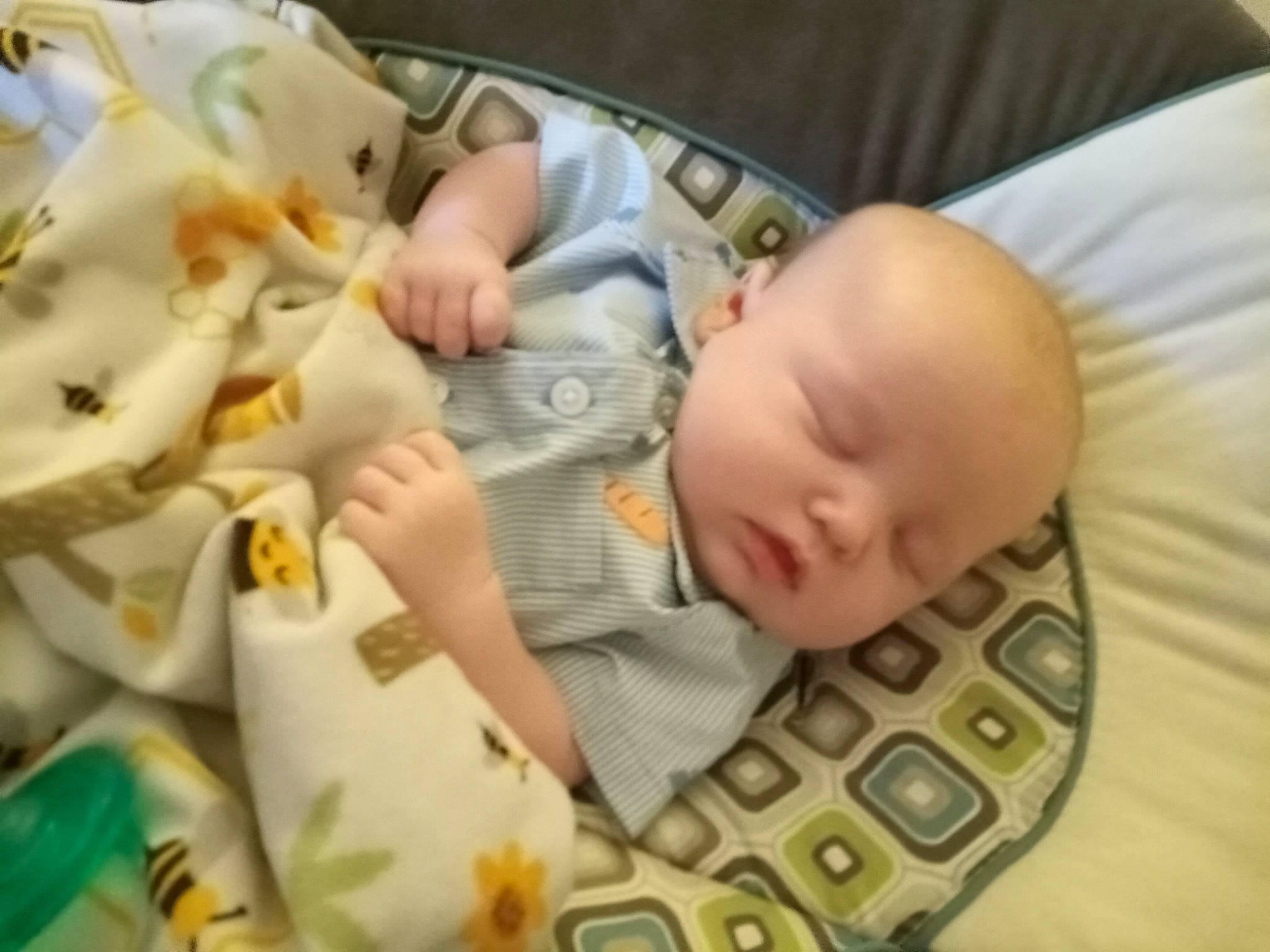 Anthony is registered to the contest to win money with this photo: baby, baby_products, baby_sleeping, baby_toddler_clothing, child, comfort, person, room, stuffed_toy, thumb, toddler, toy