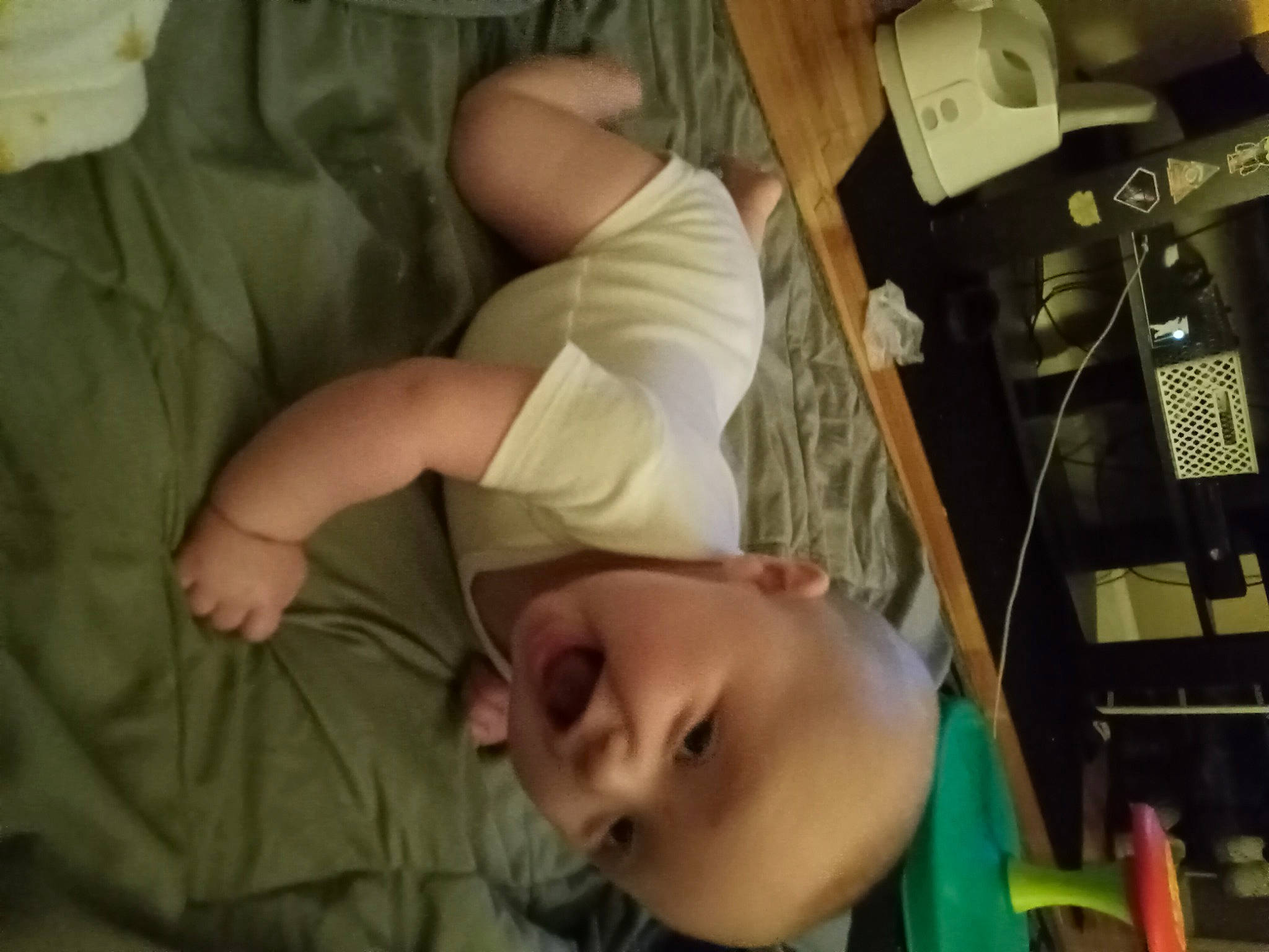 Anthony joined the competition — help win amazing prizes! abdomen, baby, chest, child, comfort, desk, drawer, finger, fun, gesture, human_leg, machine, nail, nap, office_equipment, person, room, service, thumb, toddler