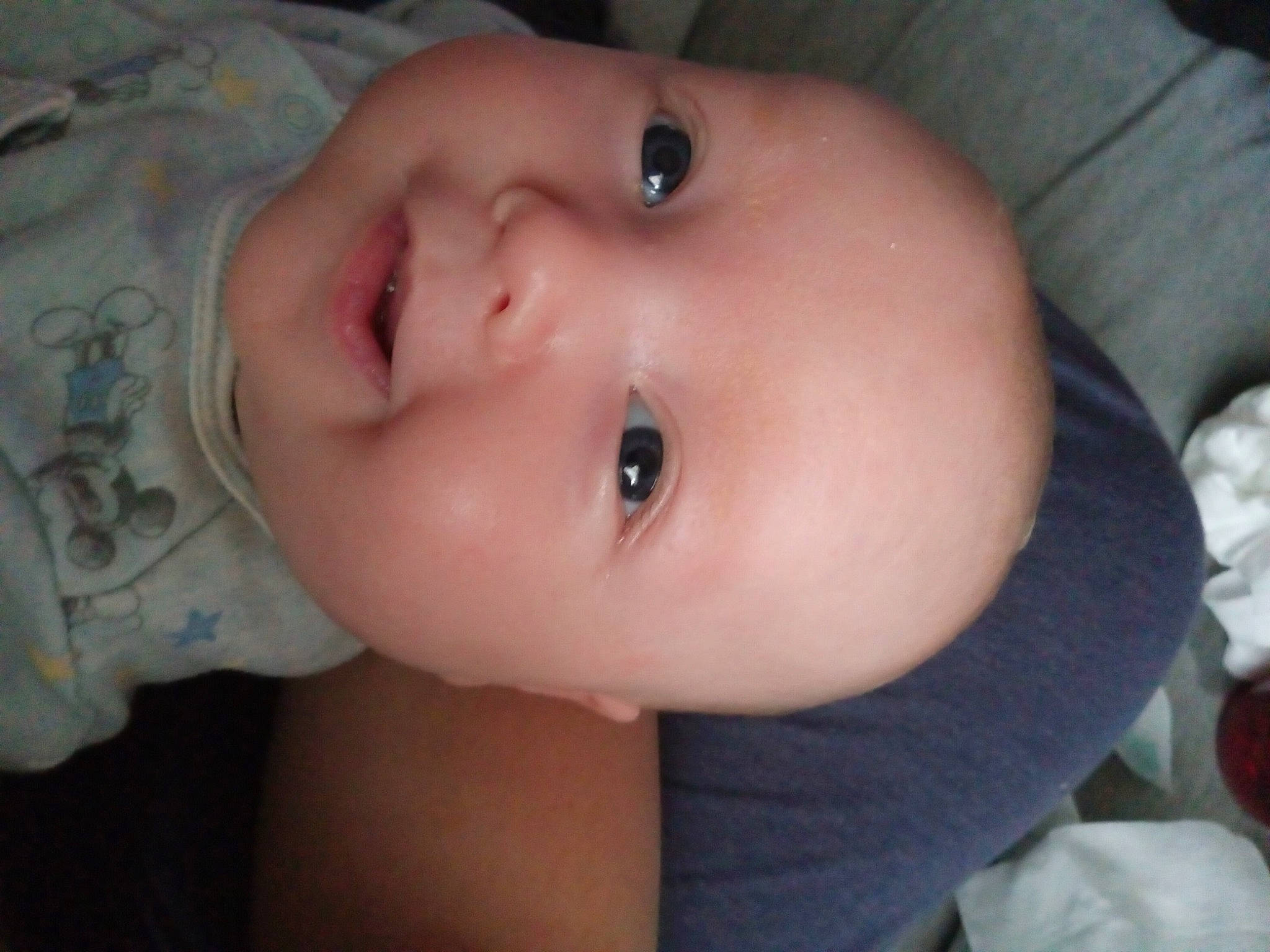 Anthony is registered to the contest to win money with this photo: baby, baby_toddler_clothing, cheek, child, eye, eyelash, fun, happy, head, human_body, iris, lip, mouth, nose, person, portrait_photography, skin, smile, toddler