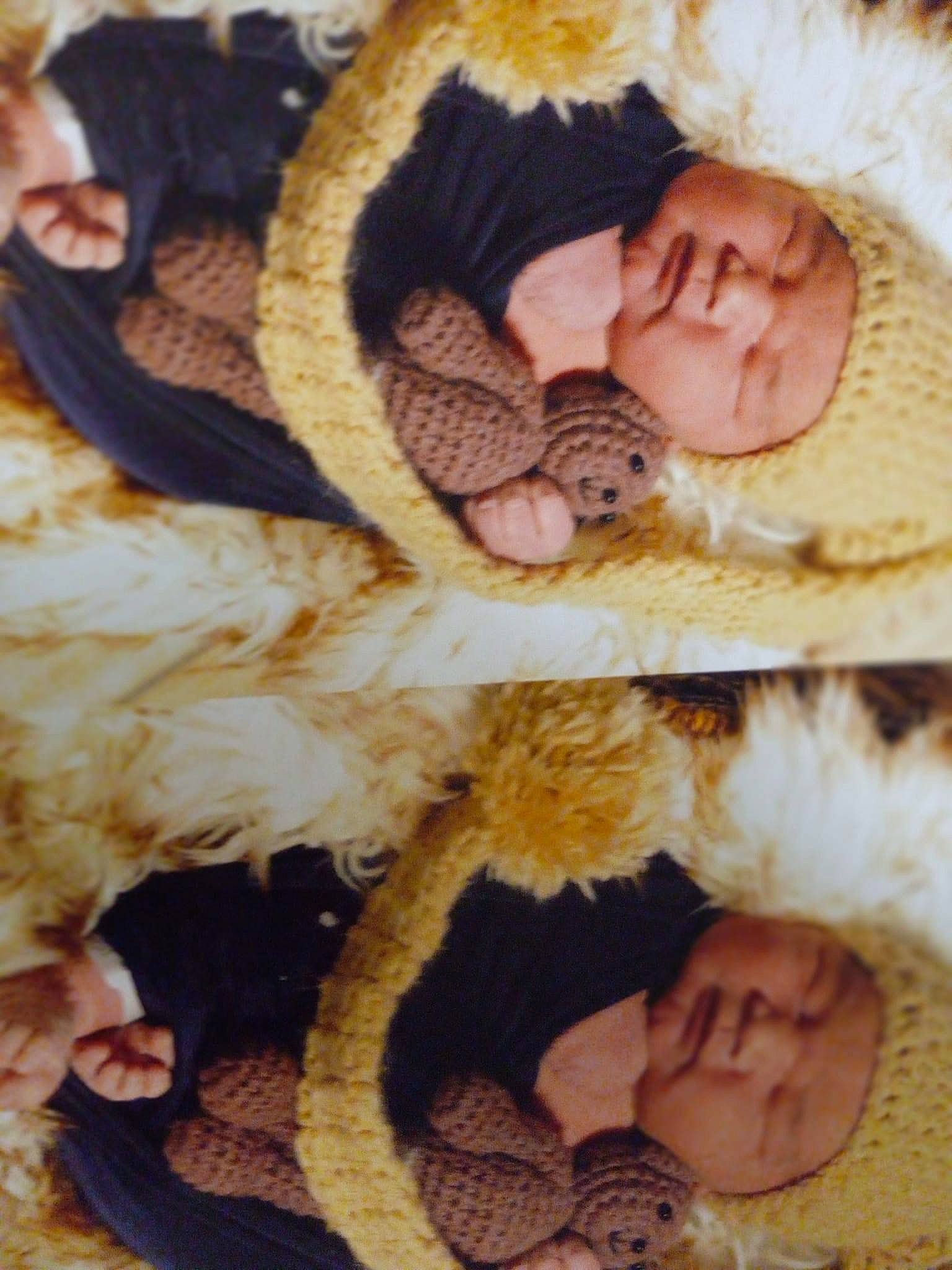 Aaron joined the competition — help win amazing prizes! baby, baby_products, baby_toddler_clothing, child, comfort, fawn, fur, fur_clothing, headgear, headwear, linens, mammal, person, skin, stuffed_toy, textile, toddler, toy, vertebrate, white