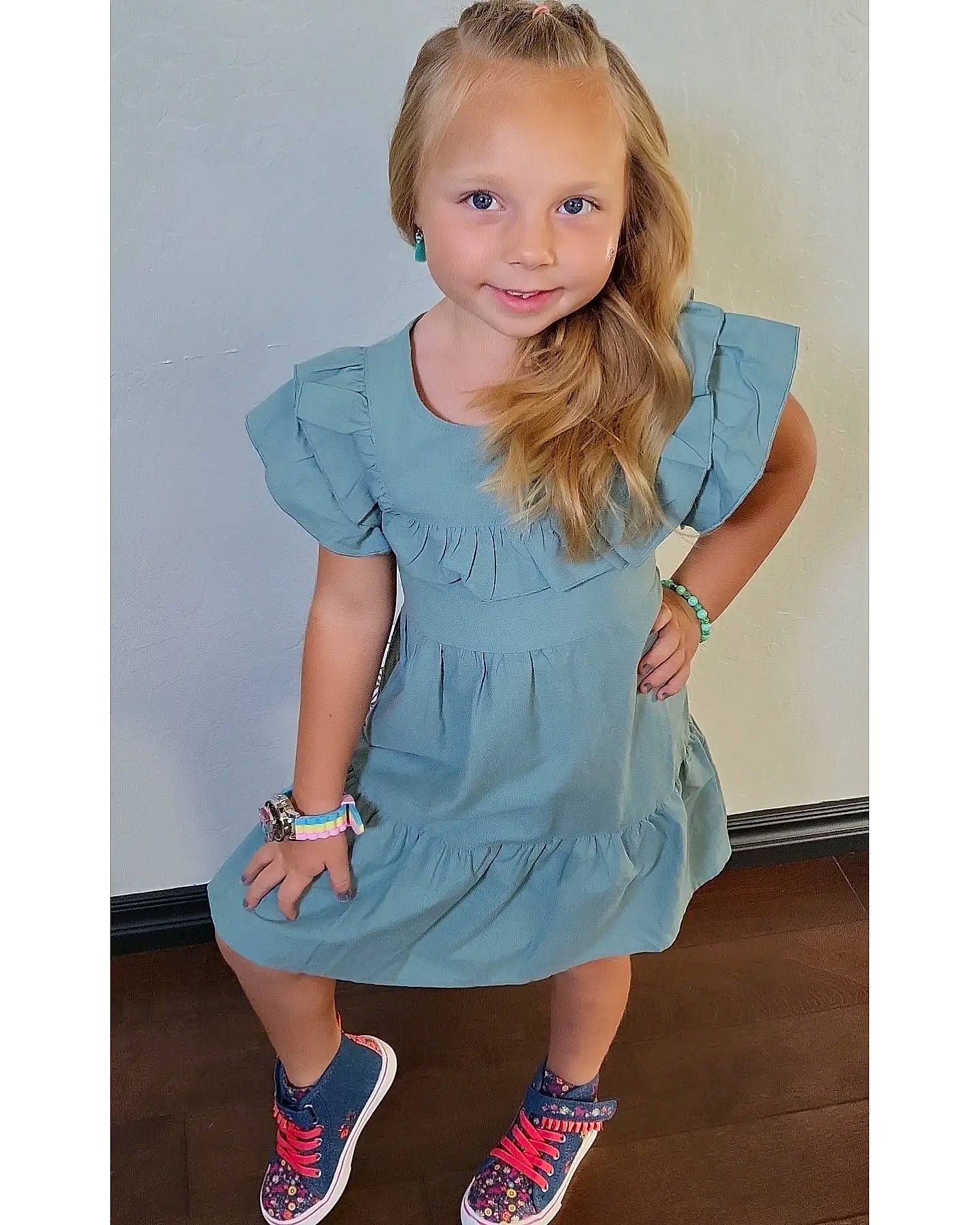 Hartley joined the competition — help win amazing prizes! arm, baby_toddler_clothing, collar, day_dress, dress, elbow, footwear, hair, happy, human_body, jeans, joint, joy, knee, leg, person, shorts, sleeve, smile, t_shirt