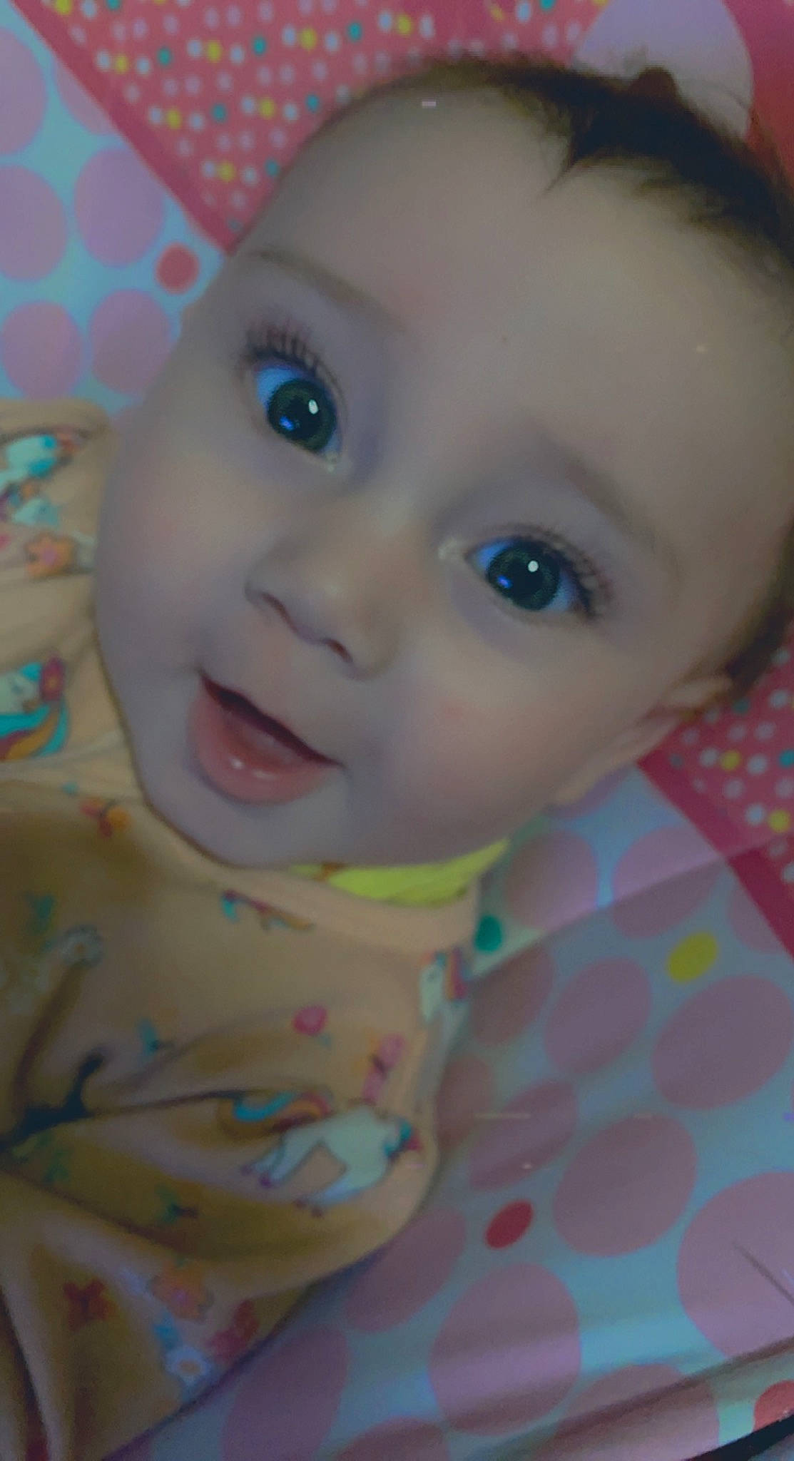 Aleigha joined the competition — help win amazing prizes! baby, baby_toddler_clothing, cheek, chin, dress, eye, eyebrow, eyelash, happy, human_body, iris, lip, mouth, nose, person, pink, product, skin, smile, textile