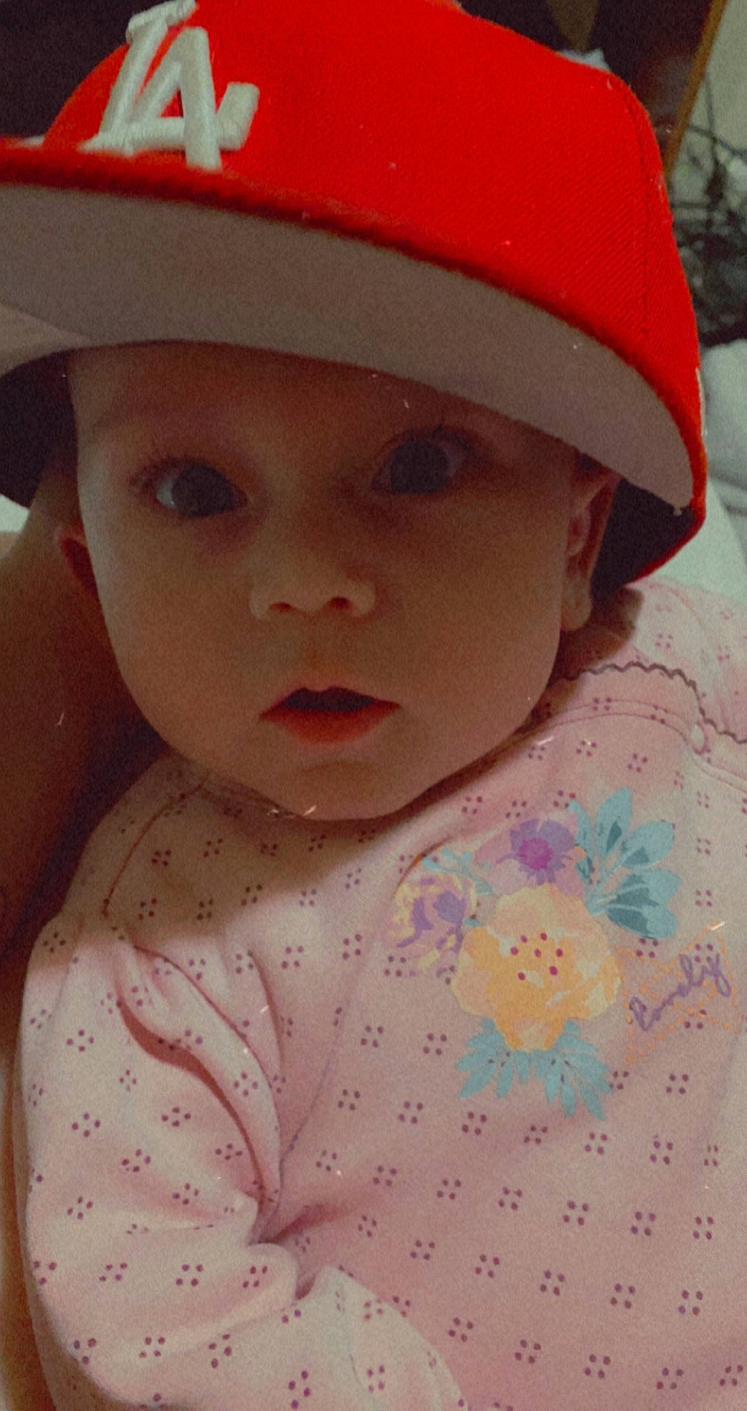 Aleigha joined the competition — help win amazing prizes! baby, cap, cheek, chin, eye, eyebrow, face, forehead, hairstyle, head, headwear, human_body, lip, mouth, neck, nose, organ, person, product, skin